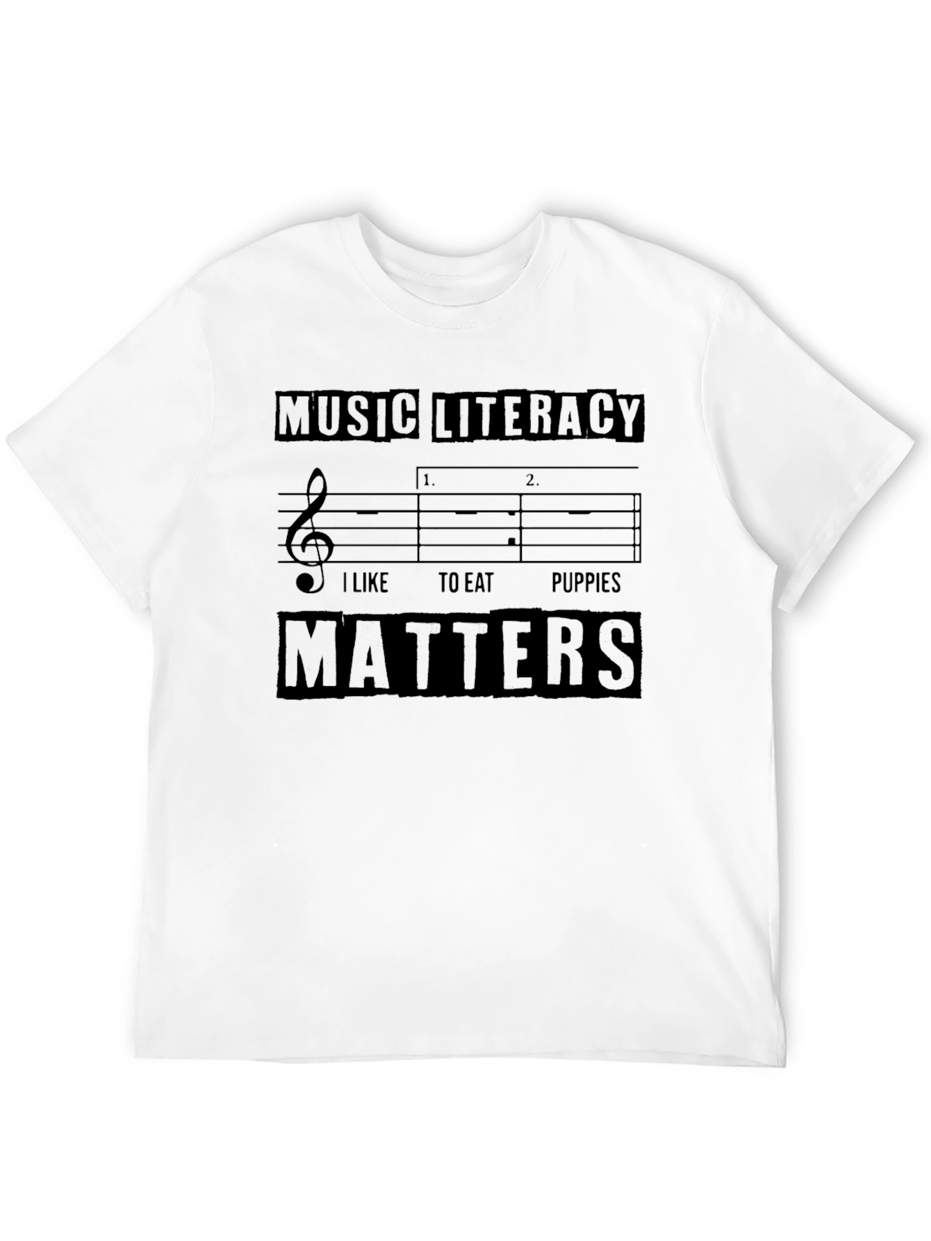 Black Music Literacy Matters Funny T-Shirt view 12