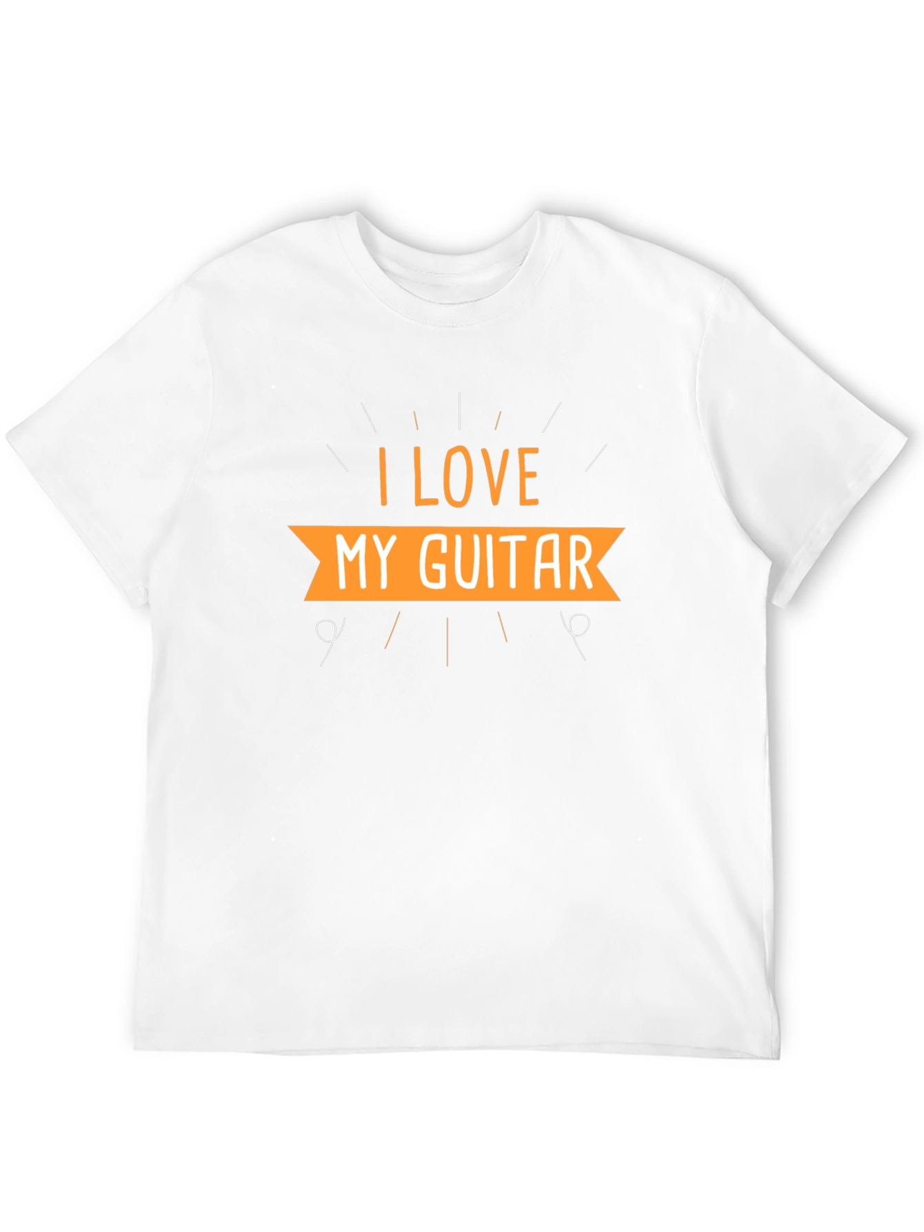 Black I Love My Guitar Black T-Shirt view 12