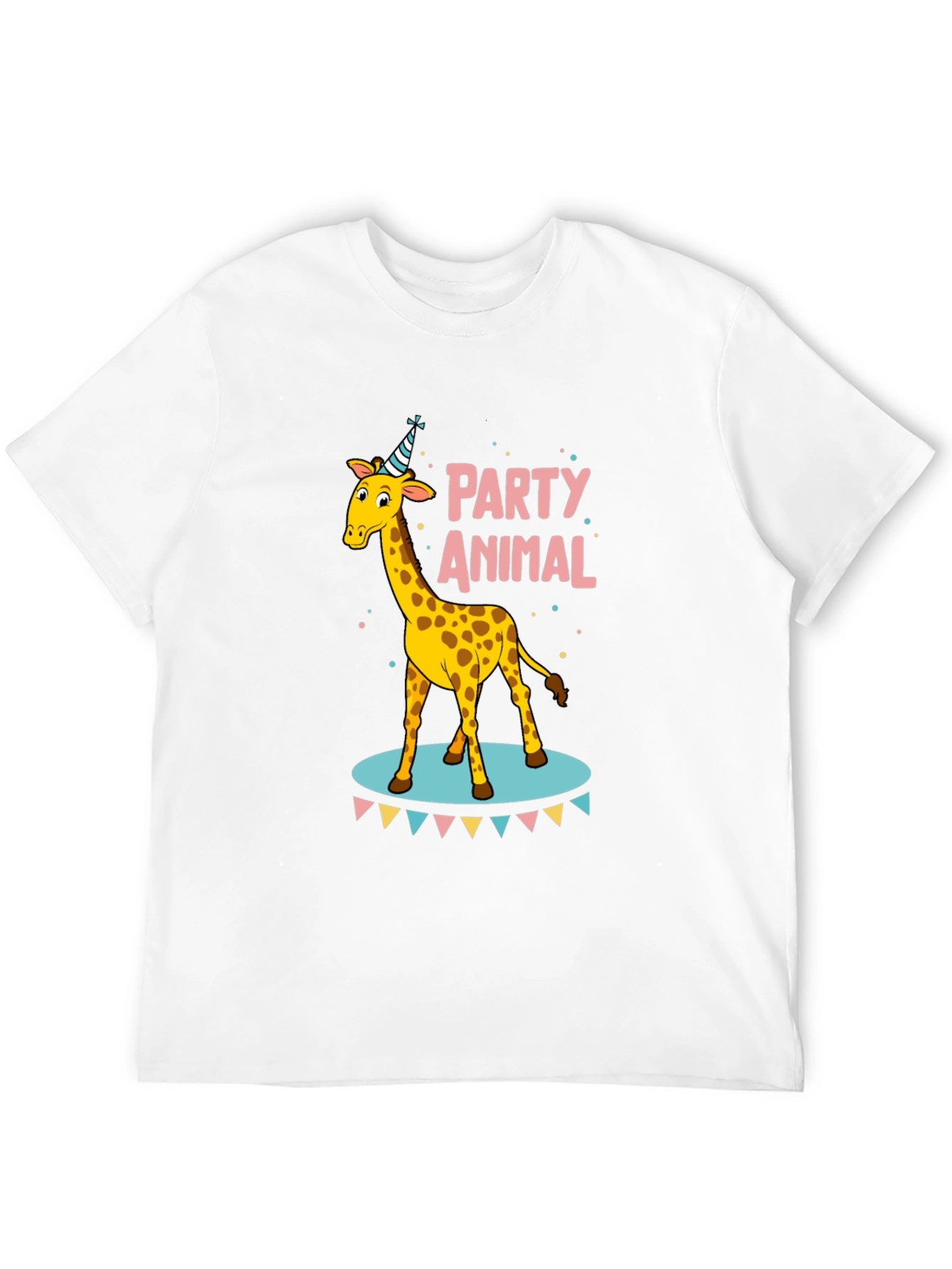 Black Party Animal Giraffe T-Shirt view 12