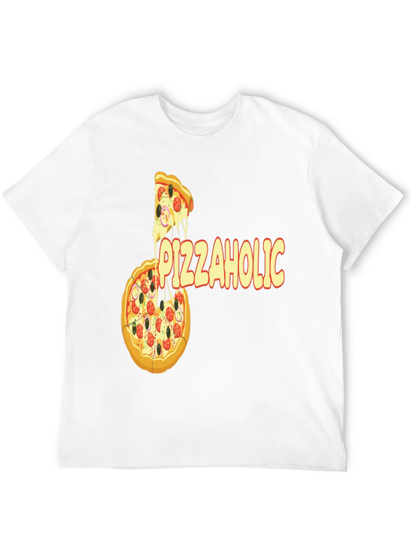 Black PizzaHolic Graphic T-Shirt - Funny Foodie Tee view 12