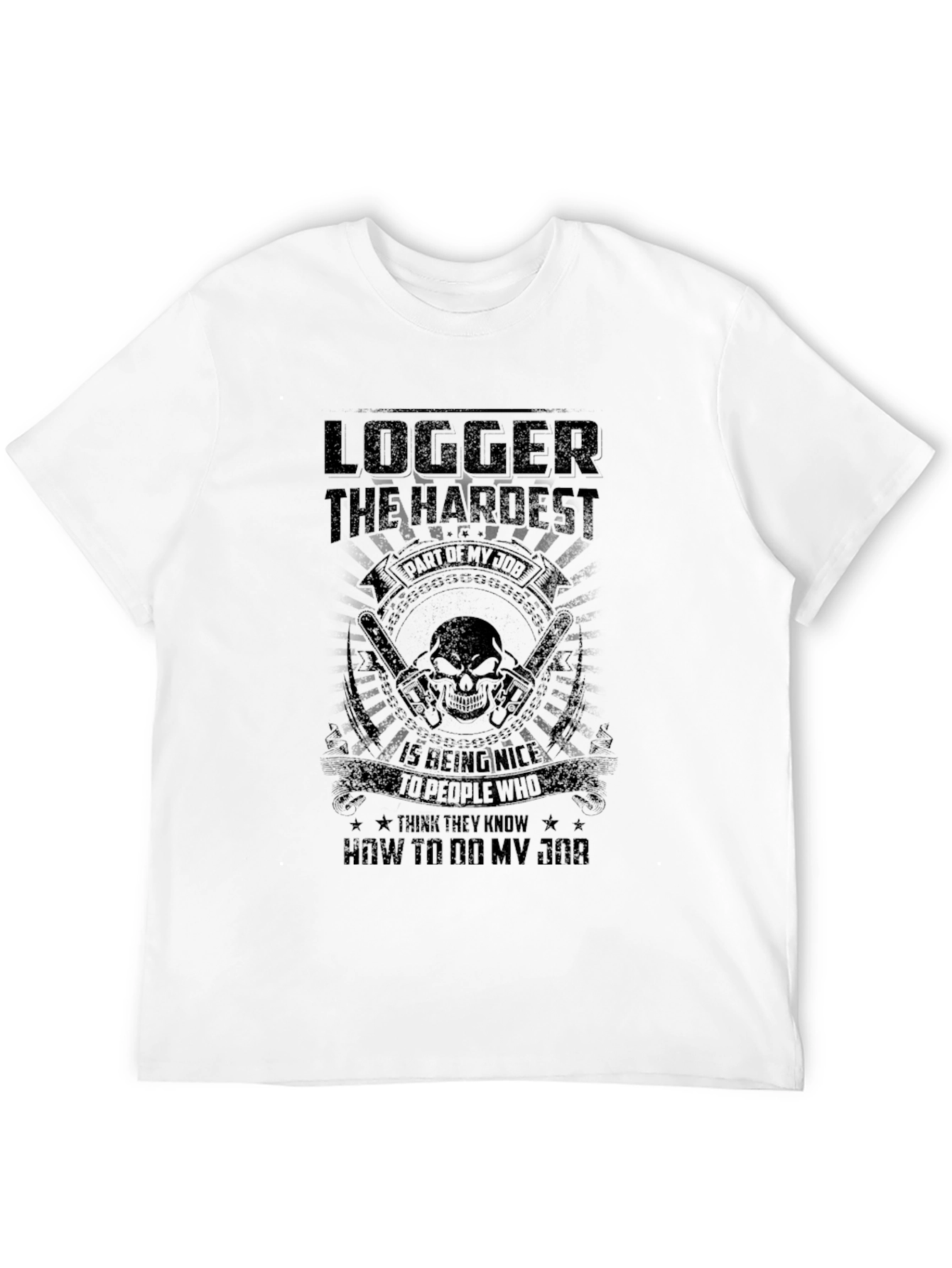 Black Logger Hardest Part T-Shirt Funny Gift view 12