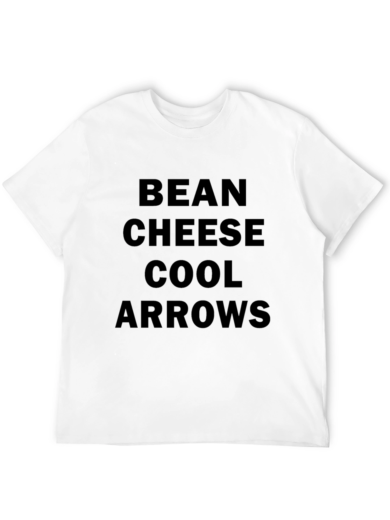 Black Bean Cheese Cool Arrows Men's Black T-Shirt view 12