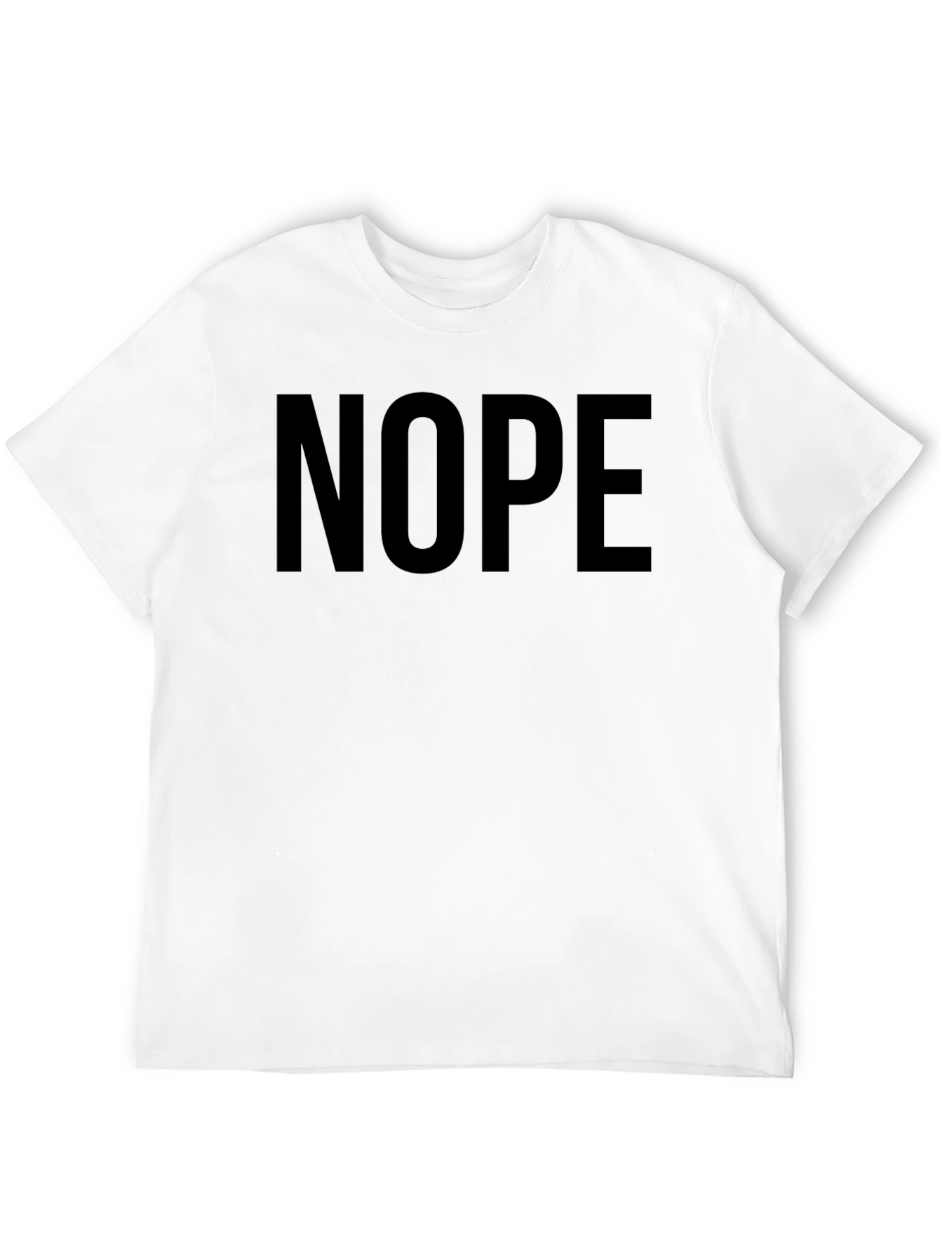 Black Nope Graphic Tee - Black Cotton Blend Crewneck view 12