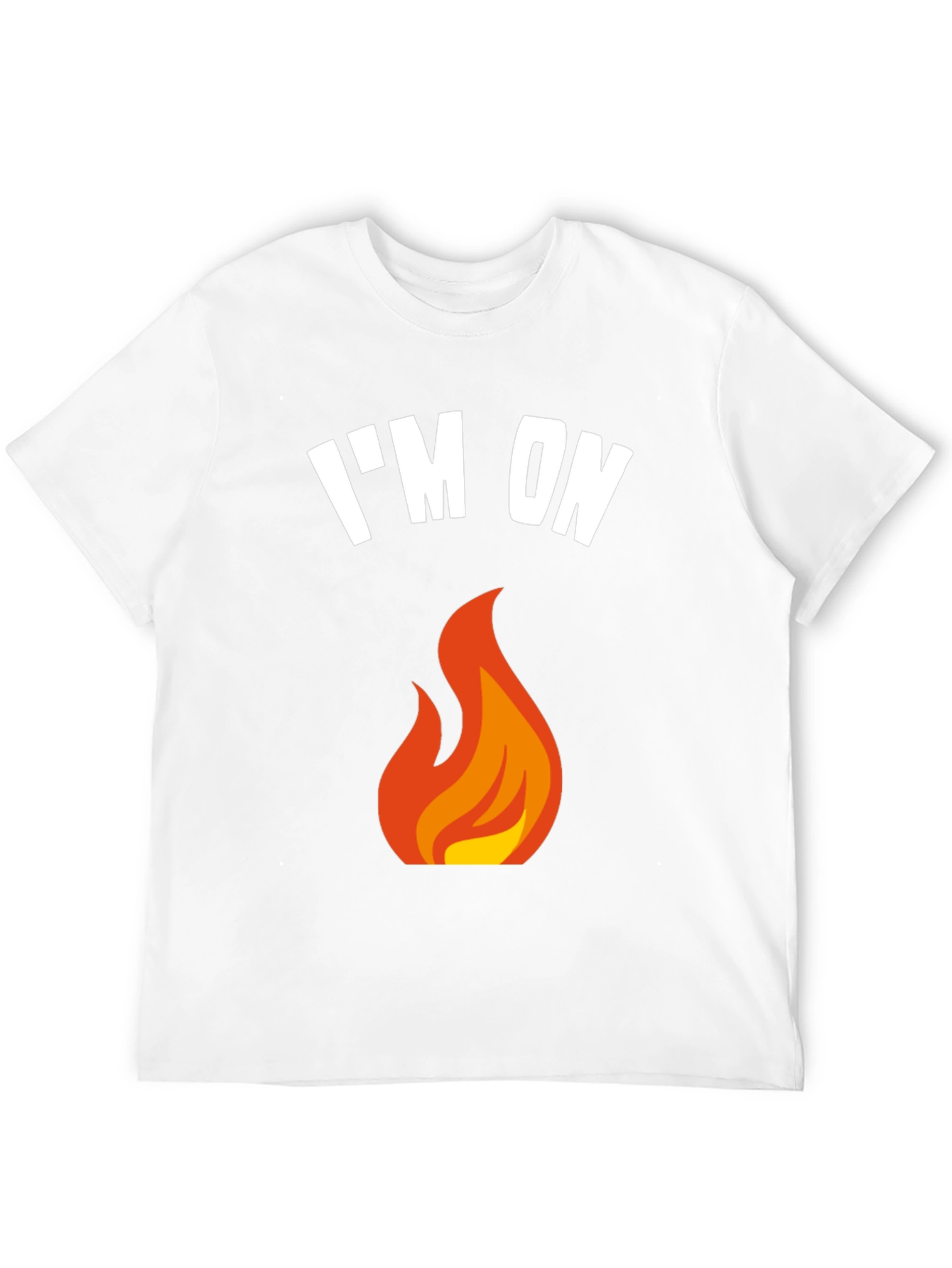 Black I'm On Fire Graphic T-Shirt - Black Crew Neck Tee view 12