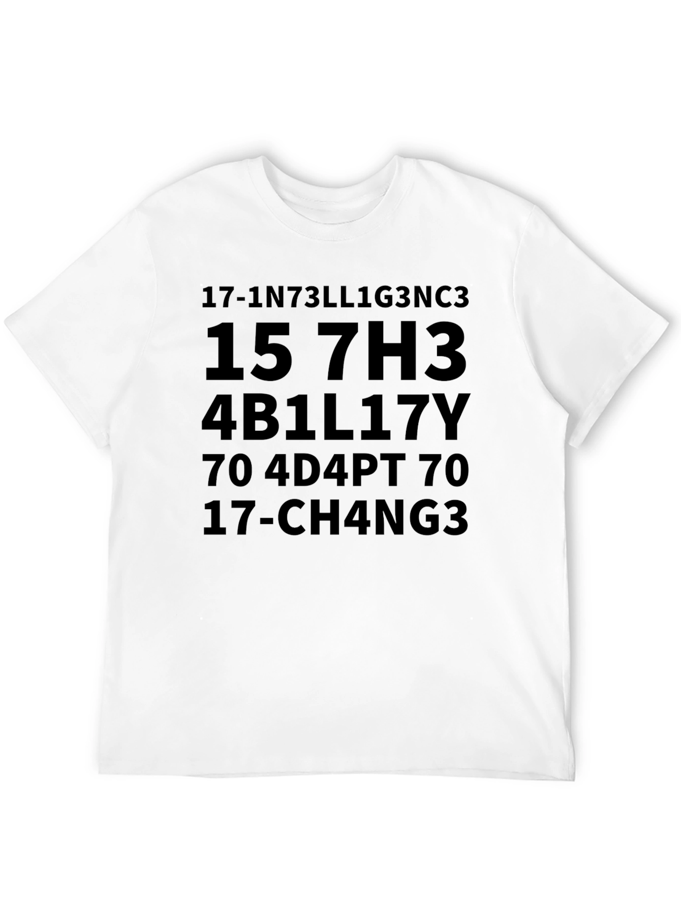 Black Intellectual Humor Tee - Be the Change T-Shirt view 12