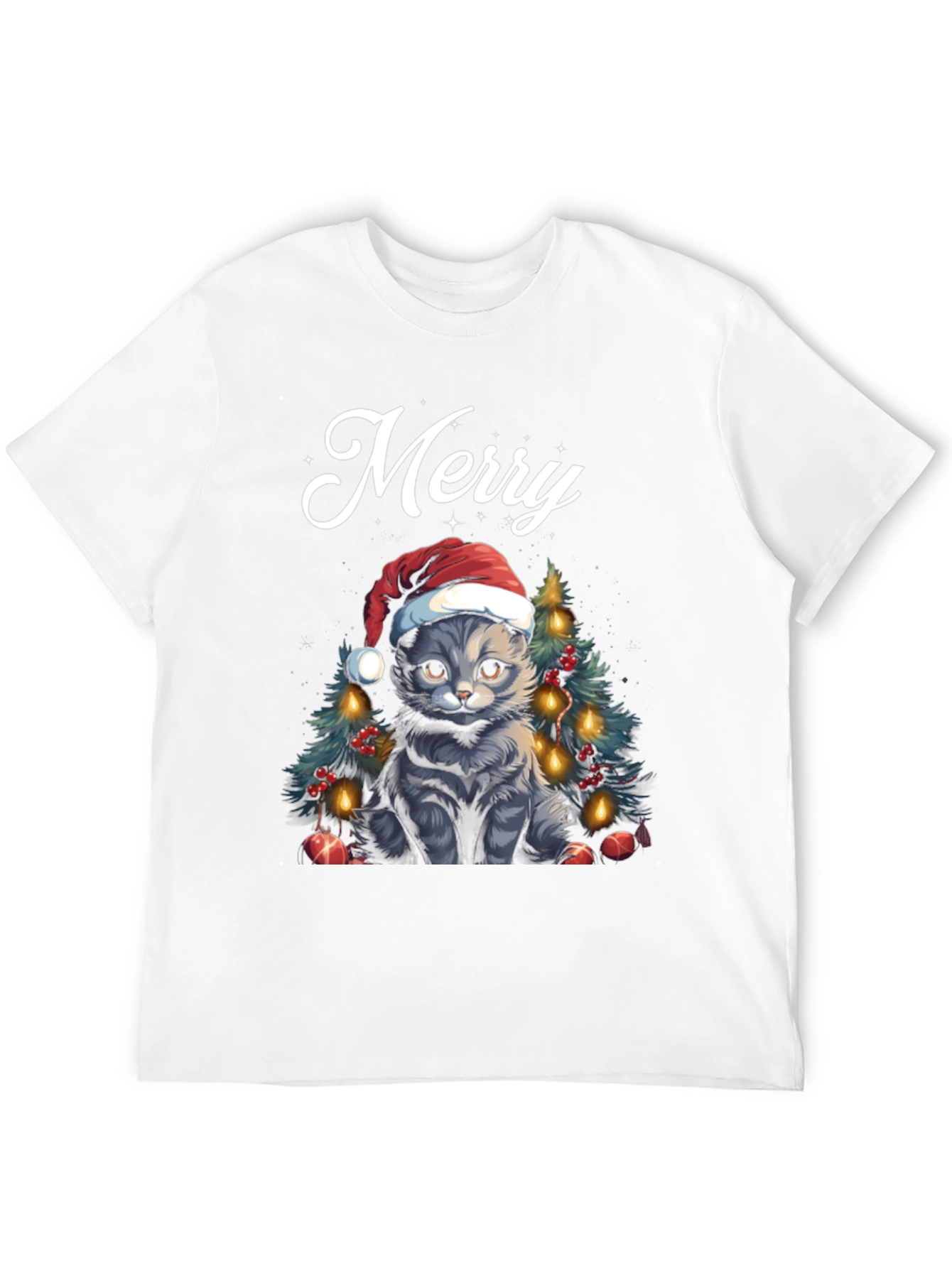 Black Merry Catmas T-Shirt view 12
