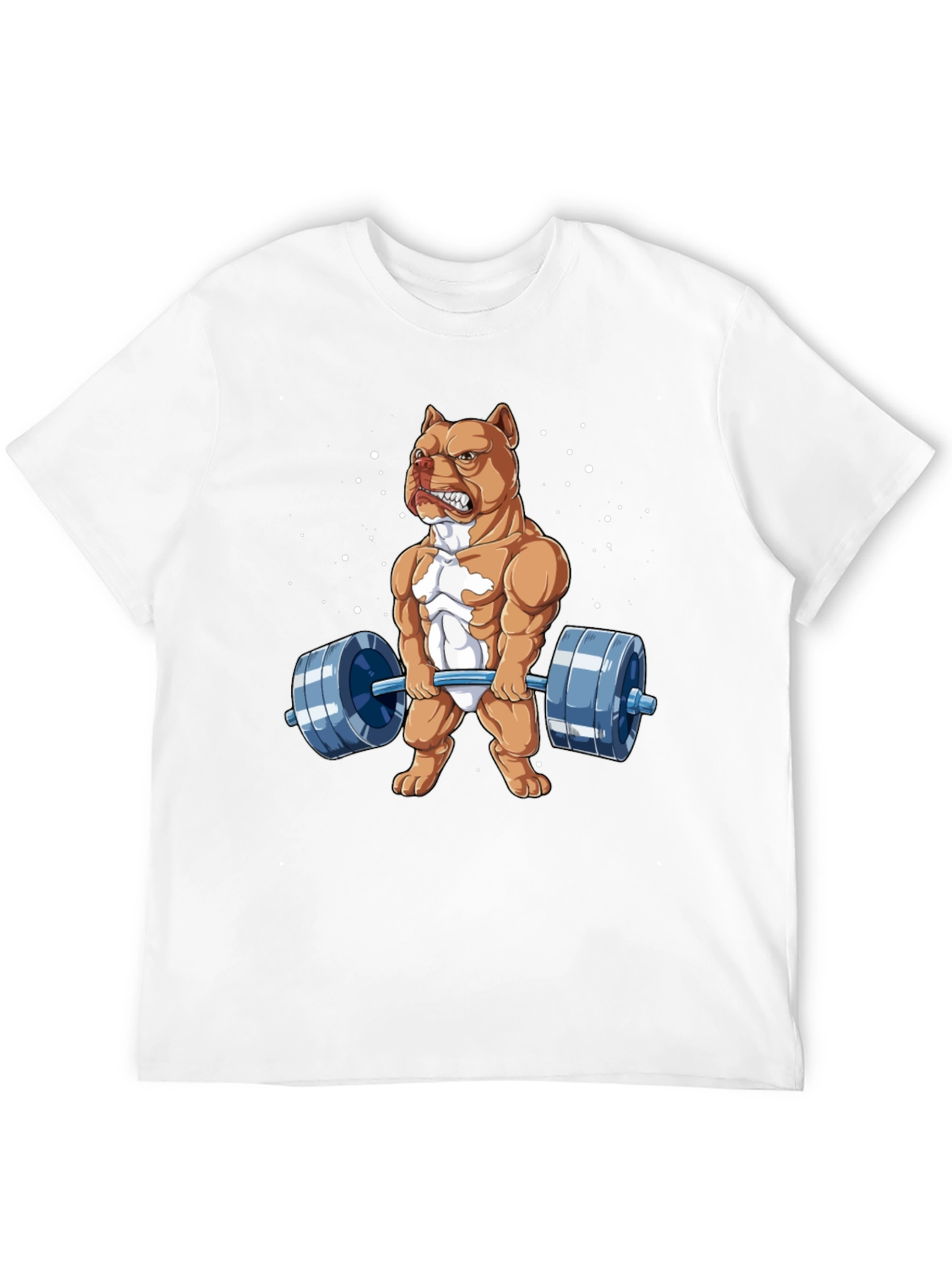 Black Weightlifting Pitbull Graphic Tee - Bodybuilding Dog Shirt view 12