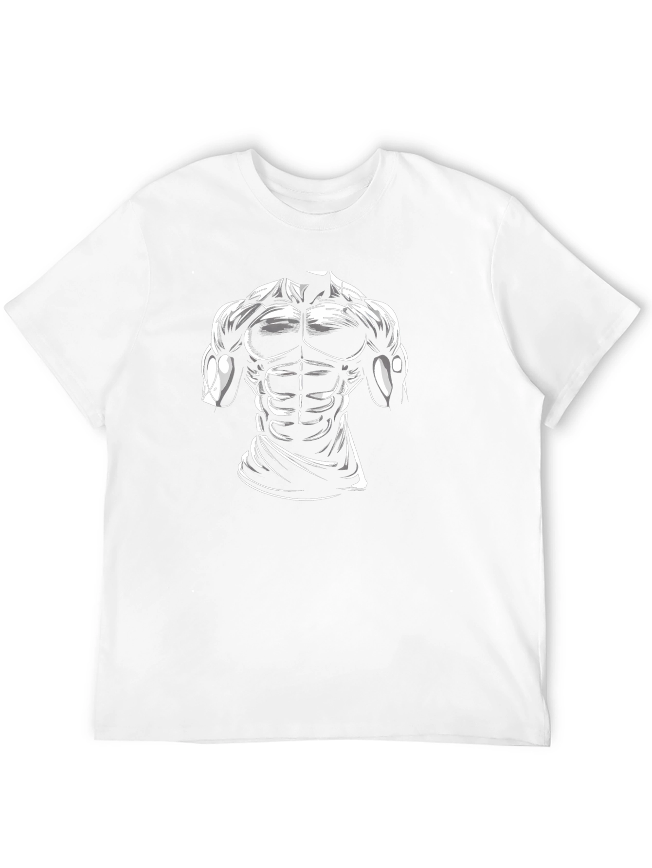 Black Funny Muscled Chest T-Shirt view 12