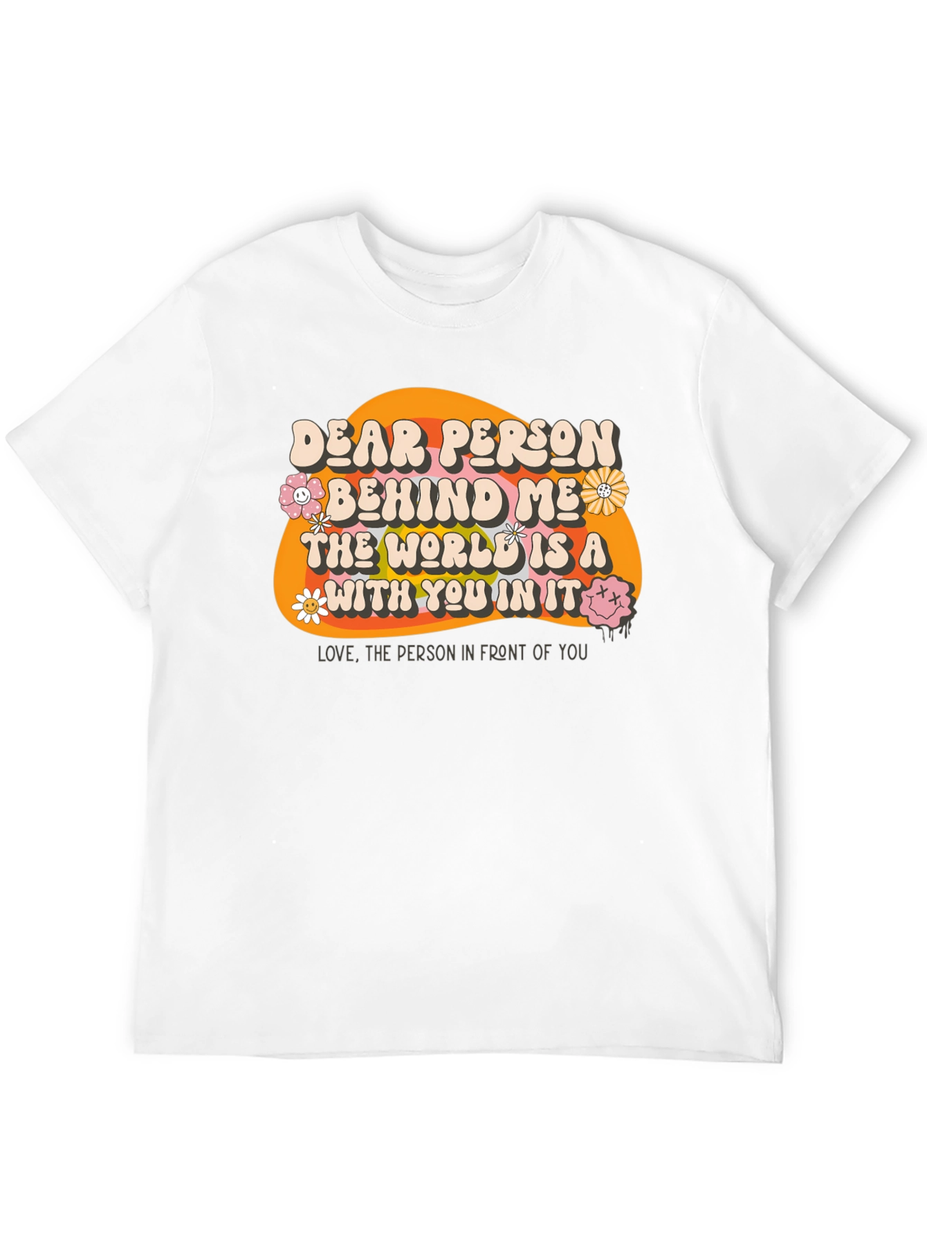 Black Dear Person Behind Me Graphic T-Shirt view 12