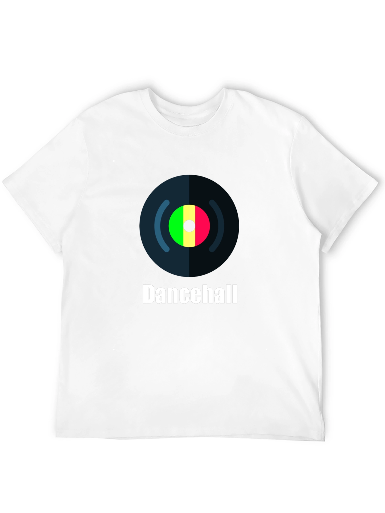 Black Dancehall Record Graphic T-Shirt view 12