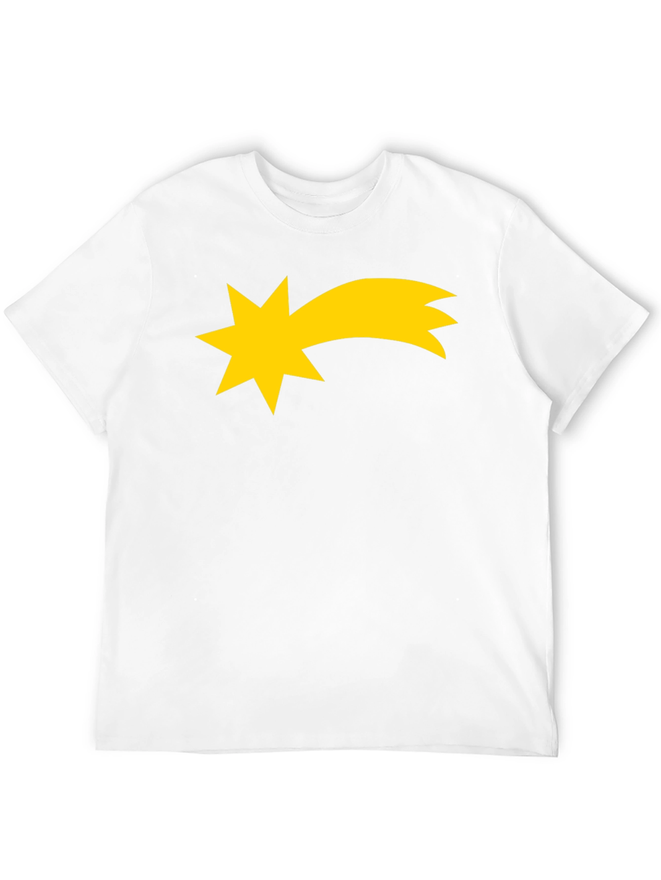 Black Shooting Star Graphic Tee - Black Cotton T-Shirt view 12