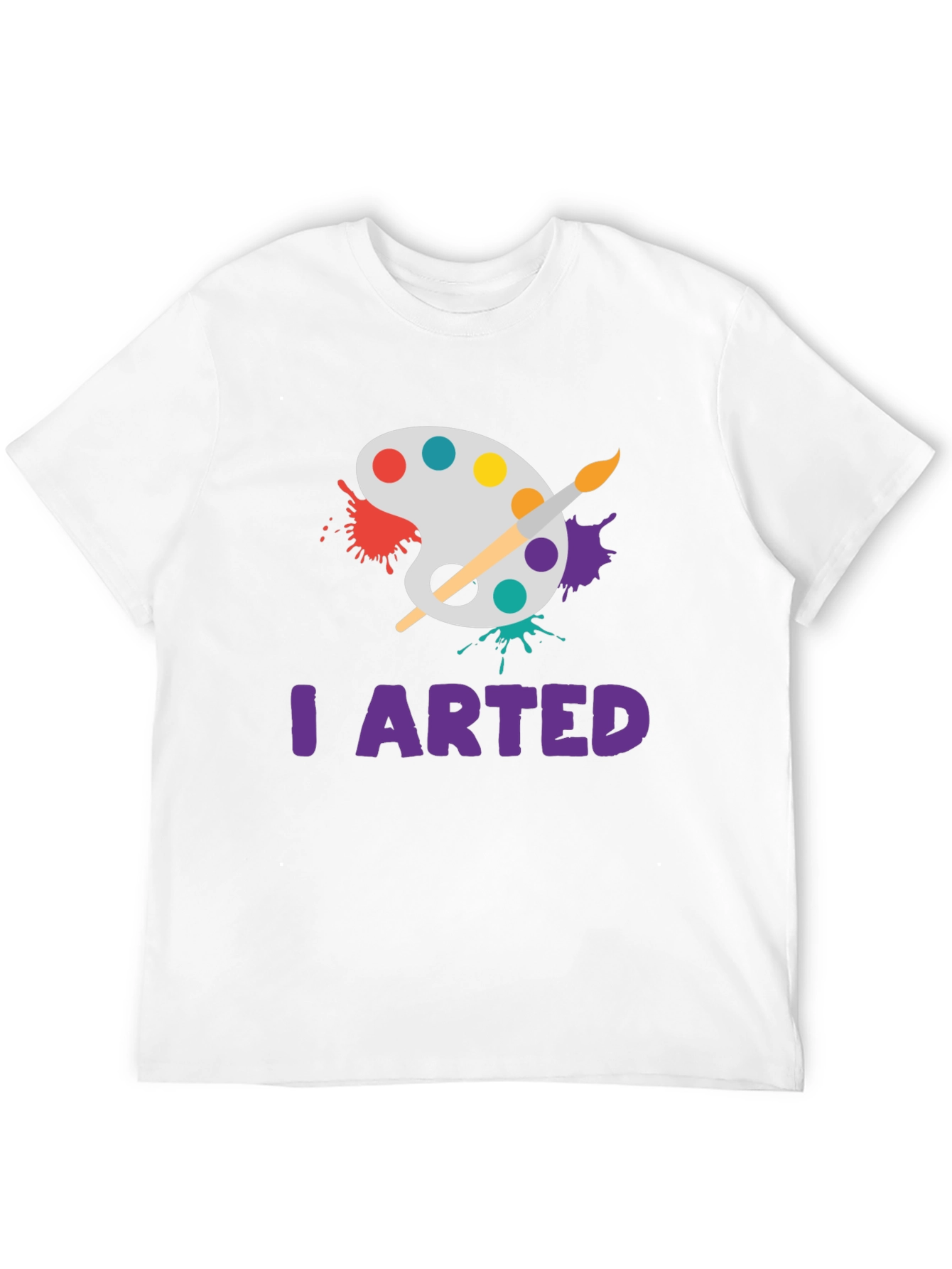 Black I Arted T-Shirt - Painter's Palette Design view 12