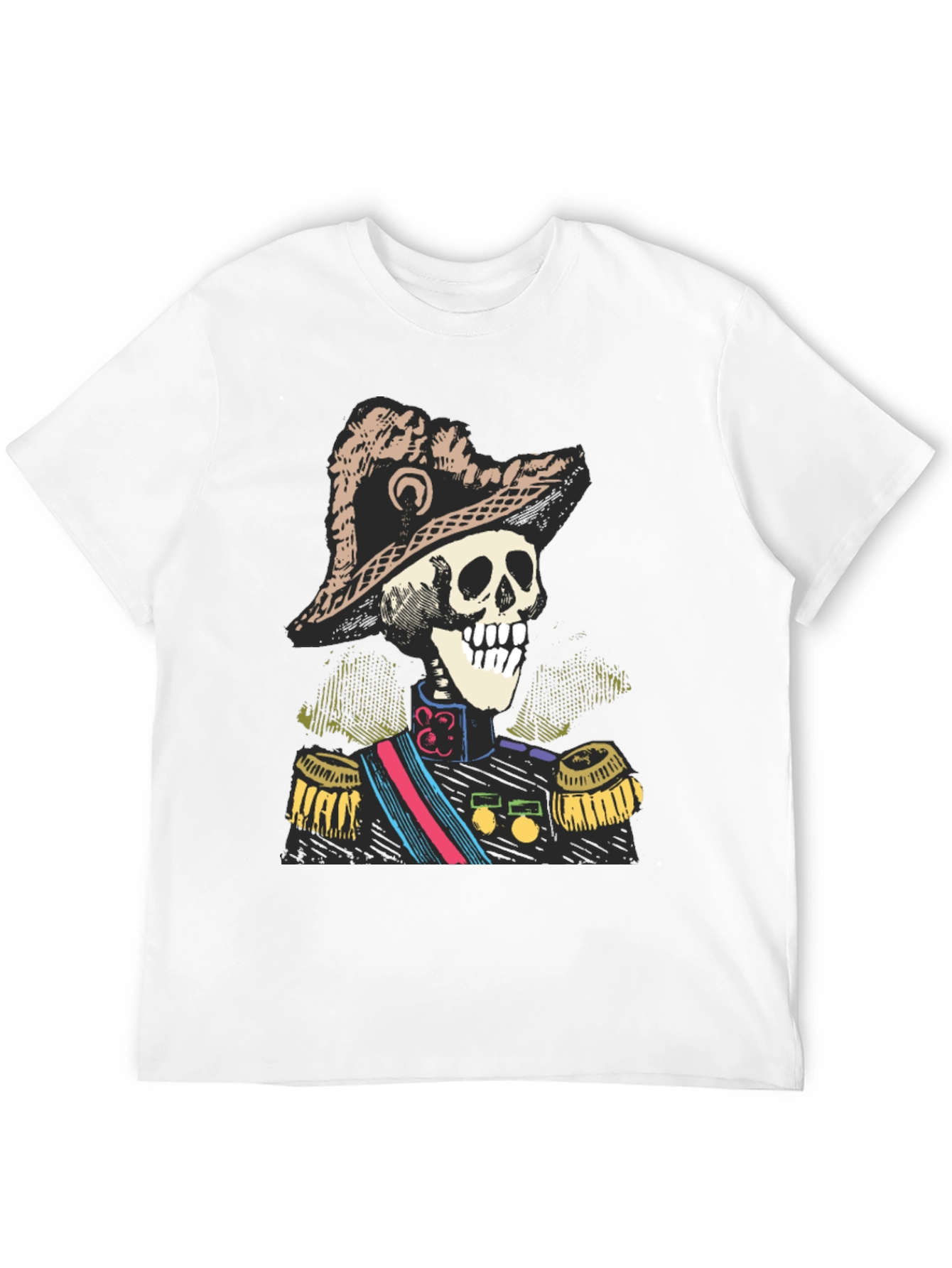 Black Skeleton General T-Shirt - Unique Design view 12