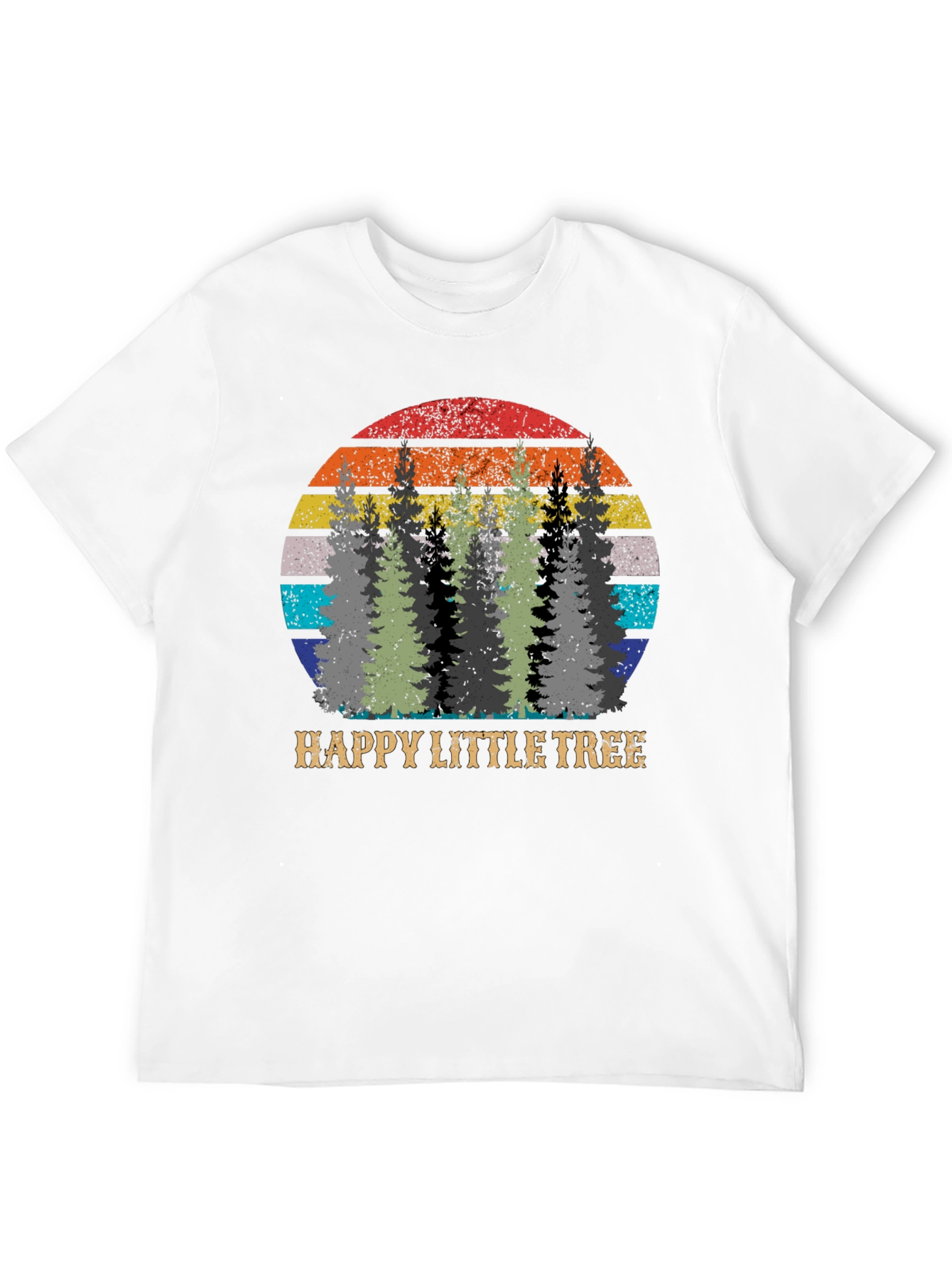 Black Happy Little Tree Graphic T-Shirt view 12