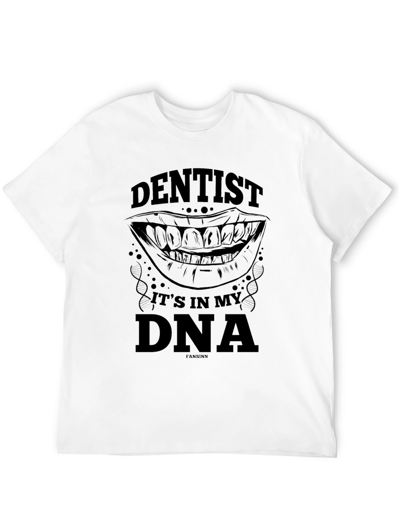 Black Dentist DNA Black Graphic T-Shirt view 12
