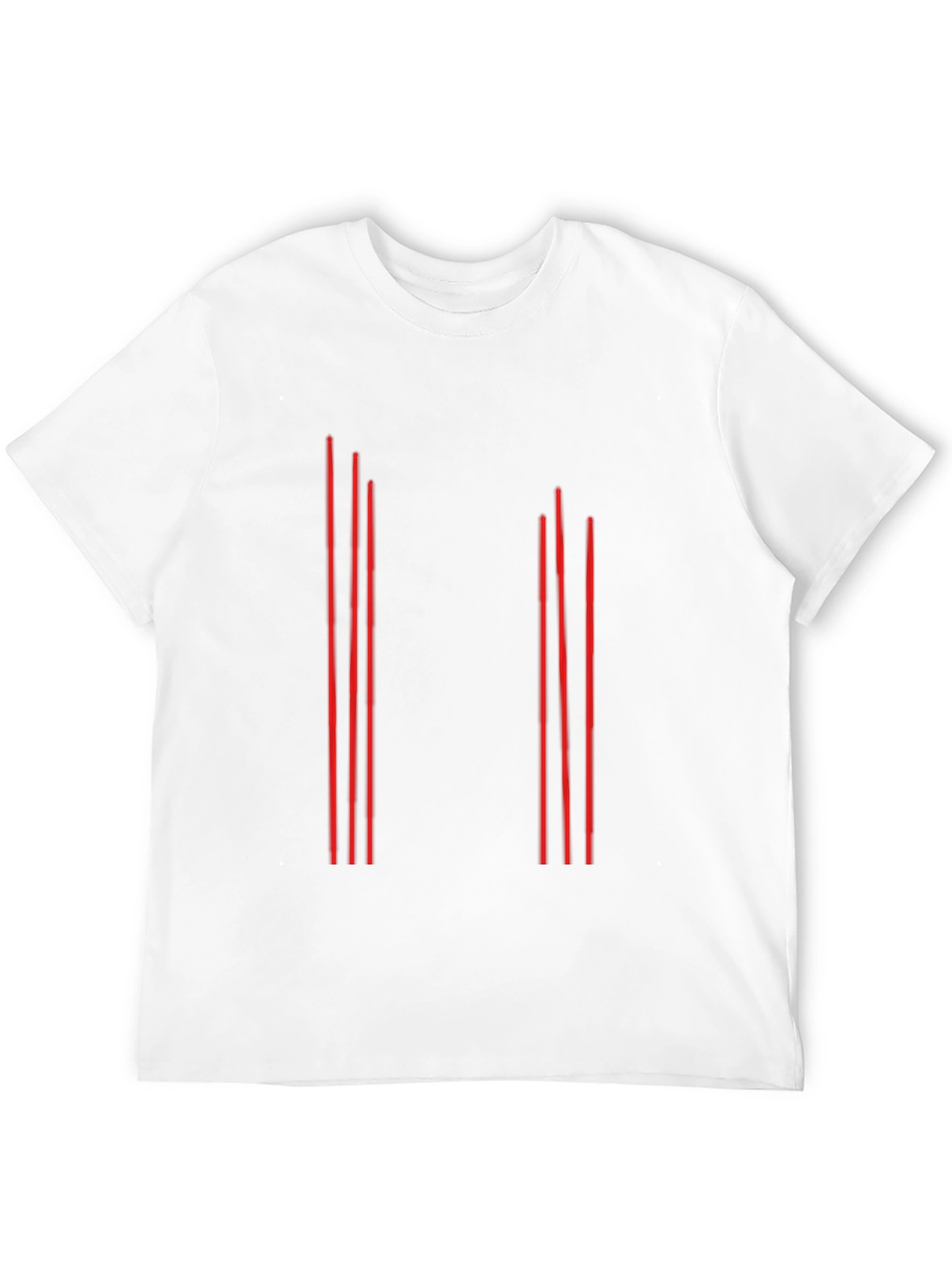 Black Modern Minimalist Vertical Line Graphic Tee - Black view 12
