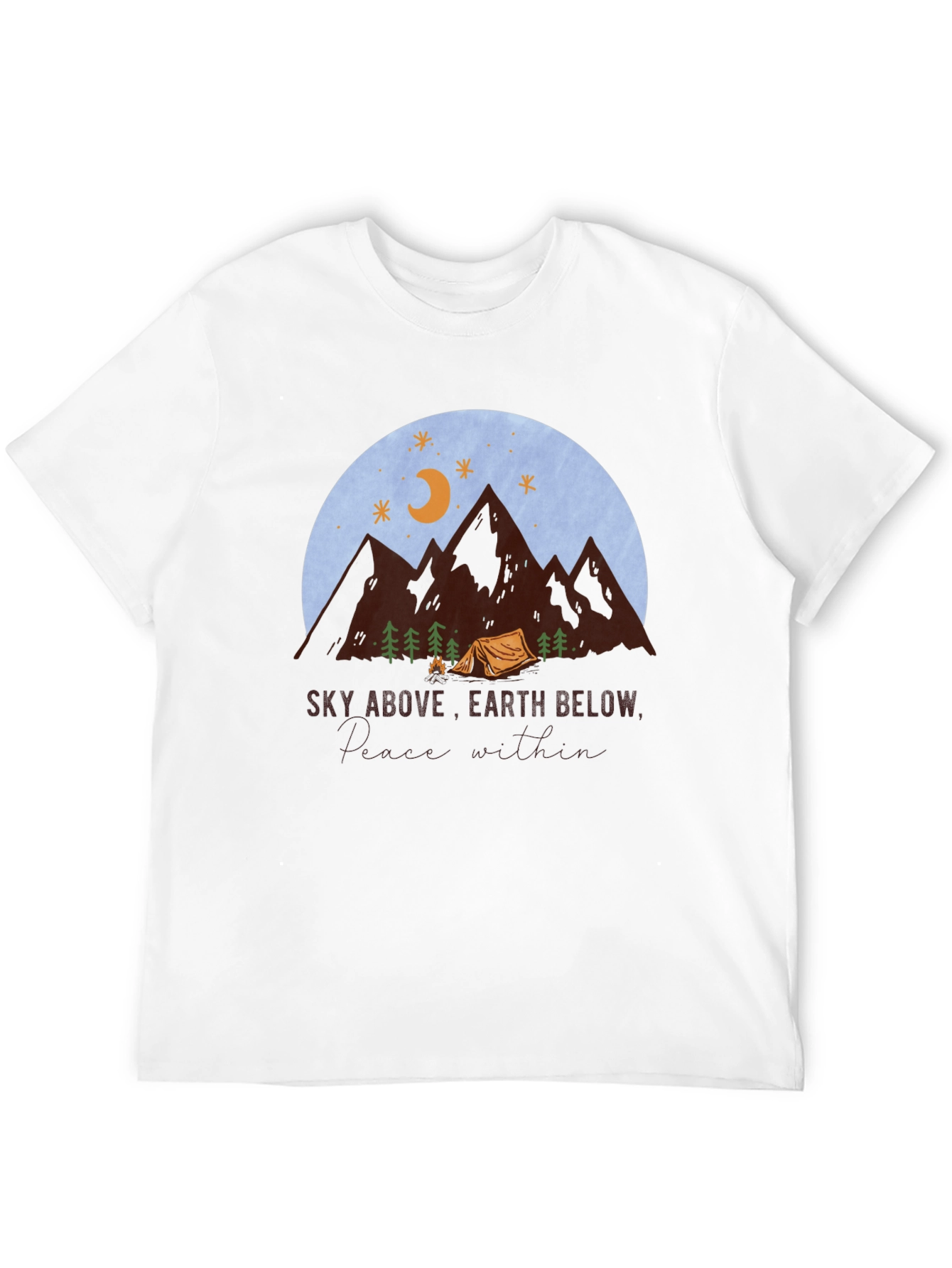 Black Nature Lover T-Shirt - Sky Above Earth Below view 12
