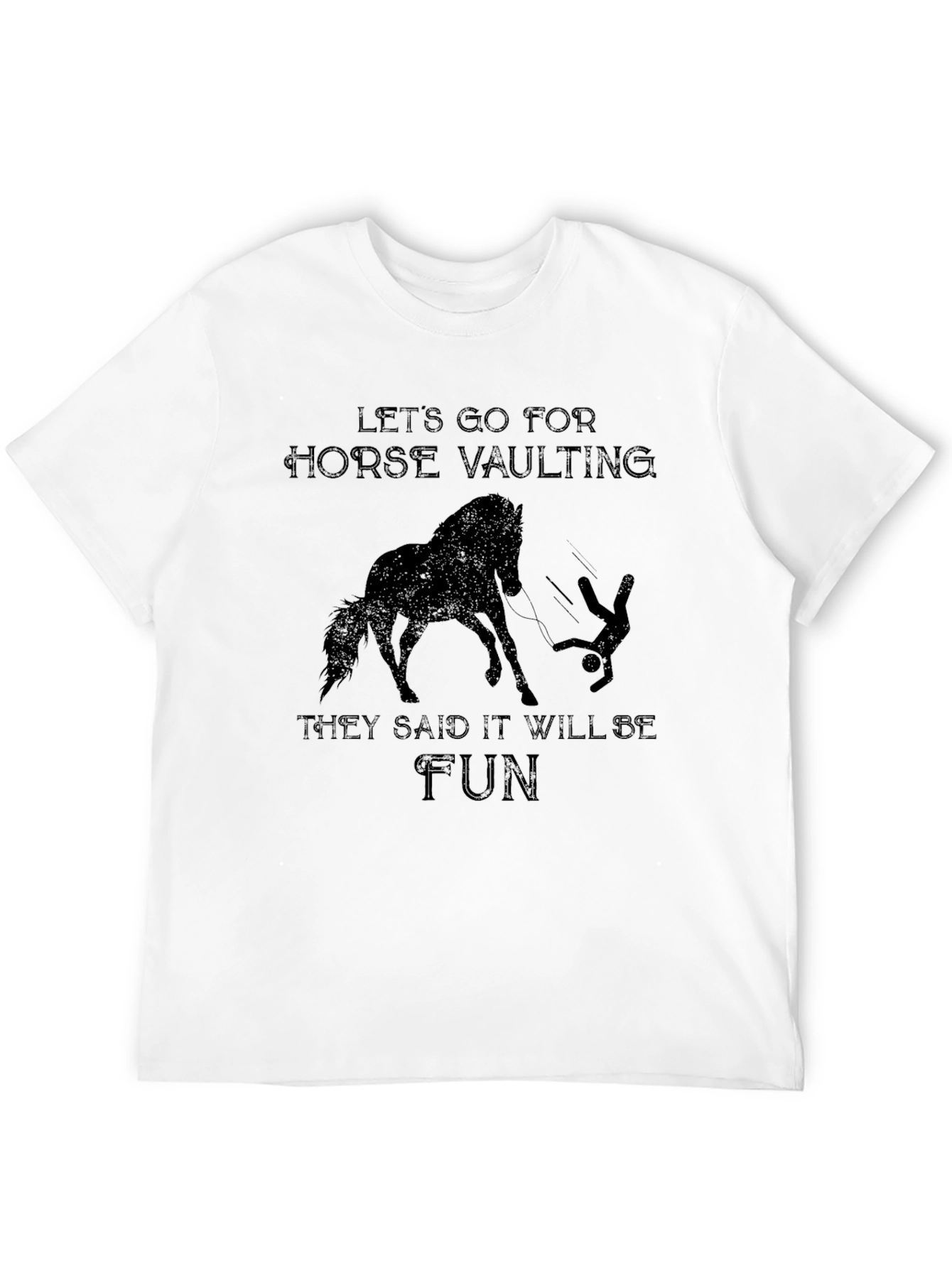 Black Horse Vaulting Graphic Tee - Funny Horse Lover Shirt view 12