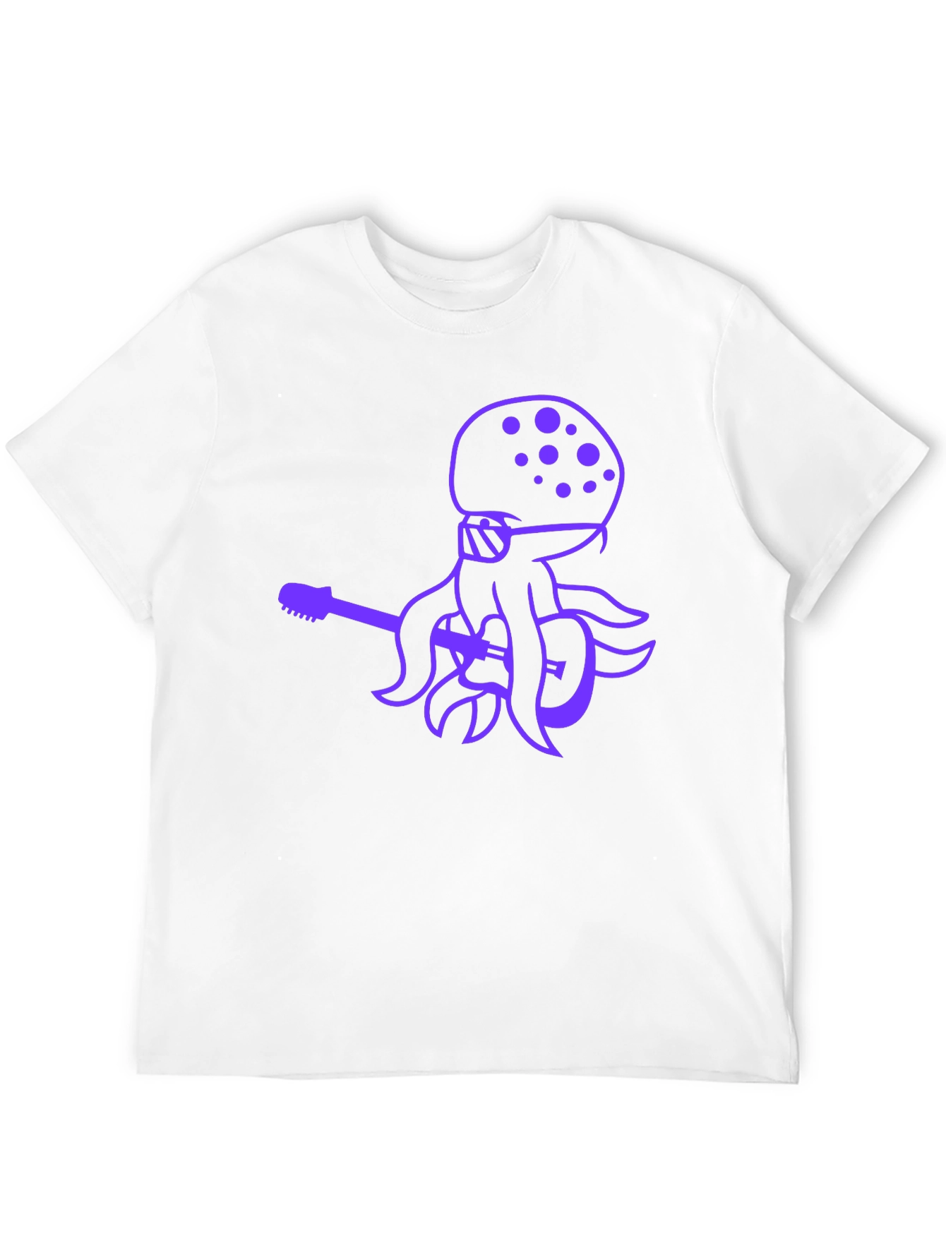 Black Octopus Guitar Player Black T-Shirt view 12