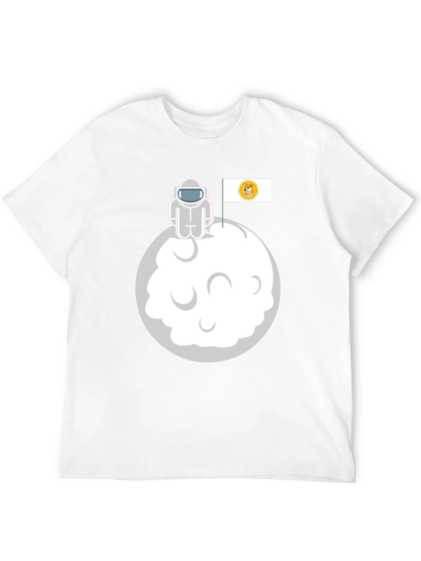 Black Doge Moon Landing Black Graphic Tee view 12