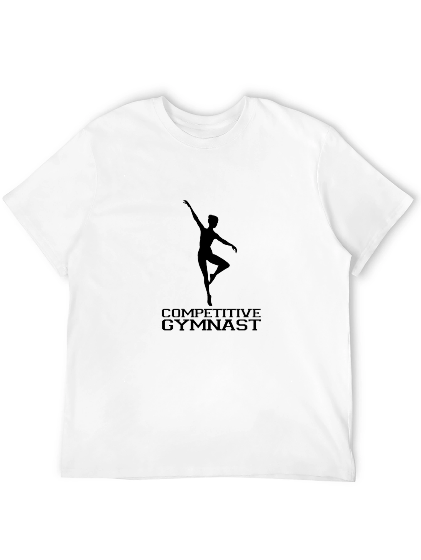 Black Competitive Gymnast Black T-Shirt view 12
