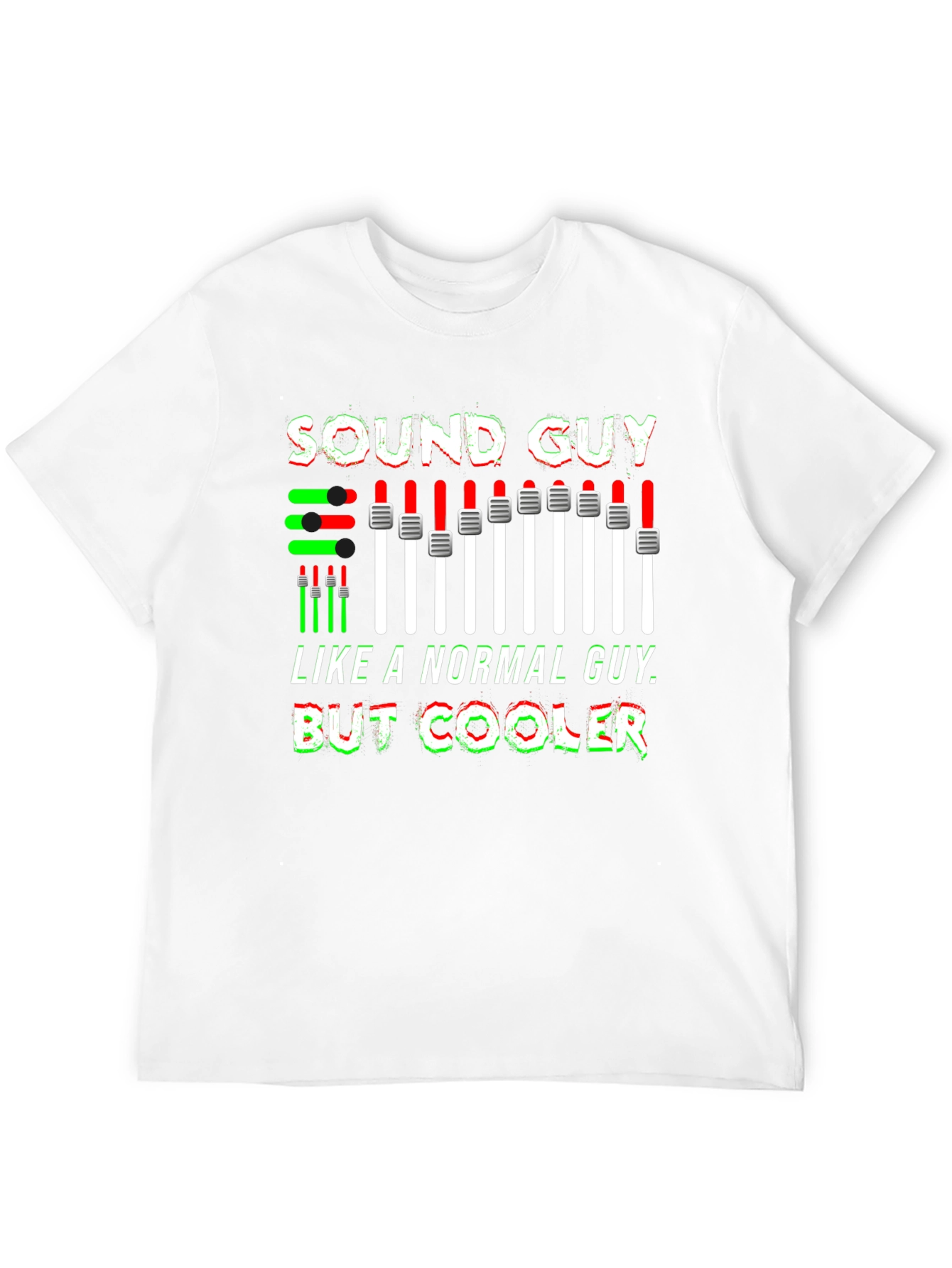 Black Sound Guy T-Shirt - Audio Engineer Graphic Tee view 12