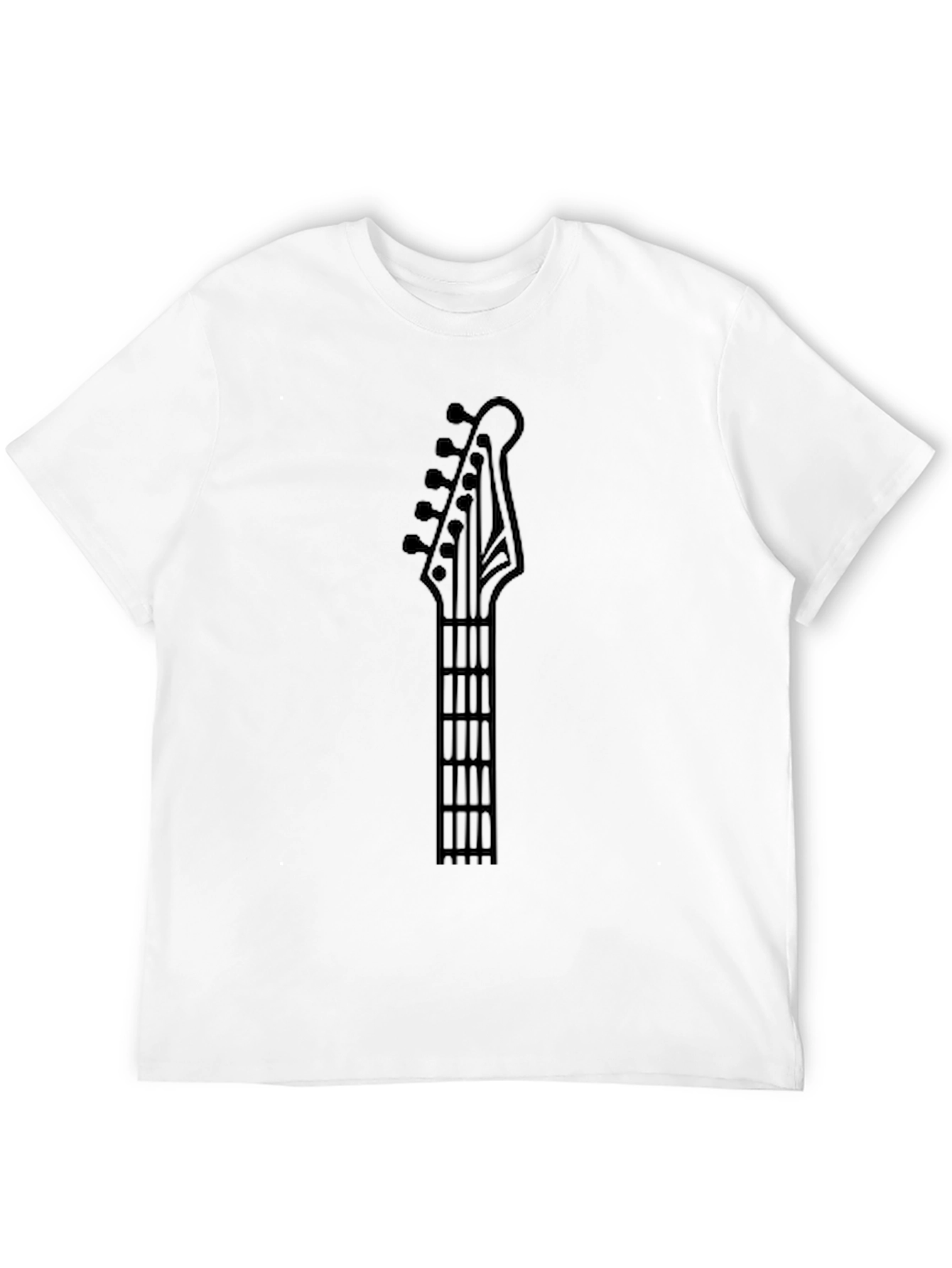 Black Guitar Headstock Graphic Tee - Black view 12