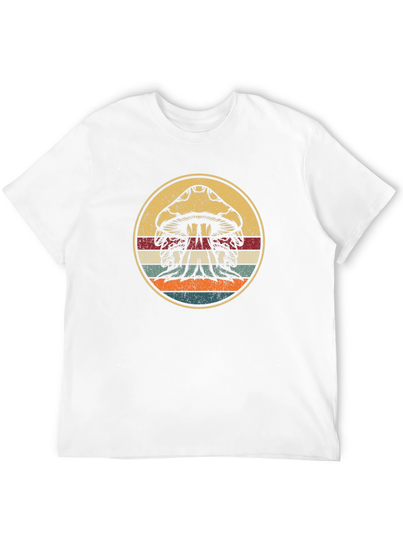 Black Retro Mushroom T-Shirt view 12