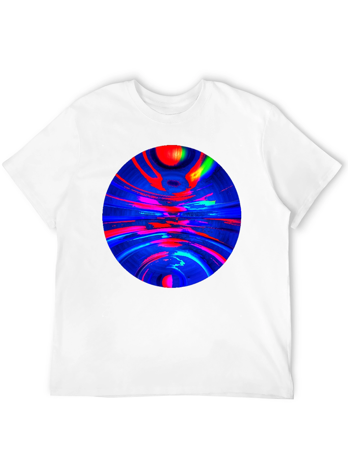 Black Abstract Circle Graphic T-Shirt view 12