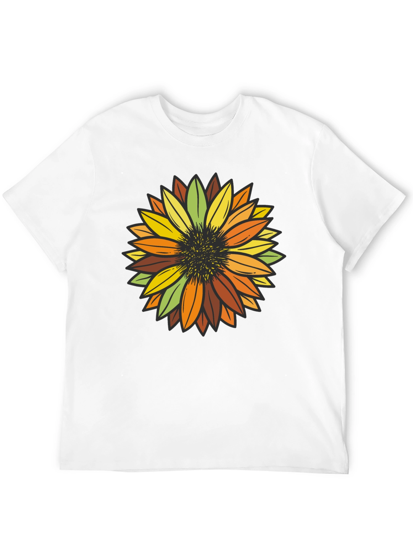 Black Sunflower Graphic Print T-Shirt view 12