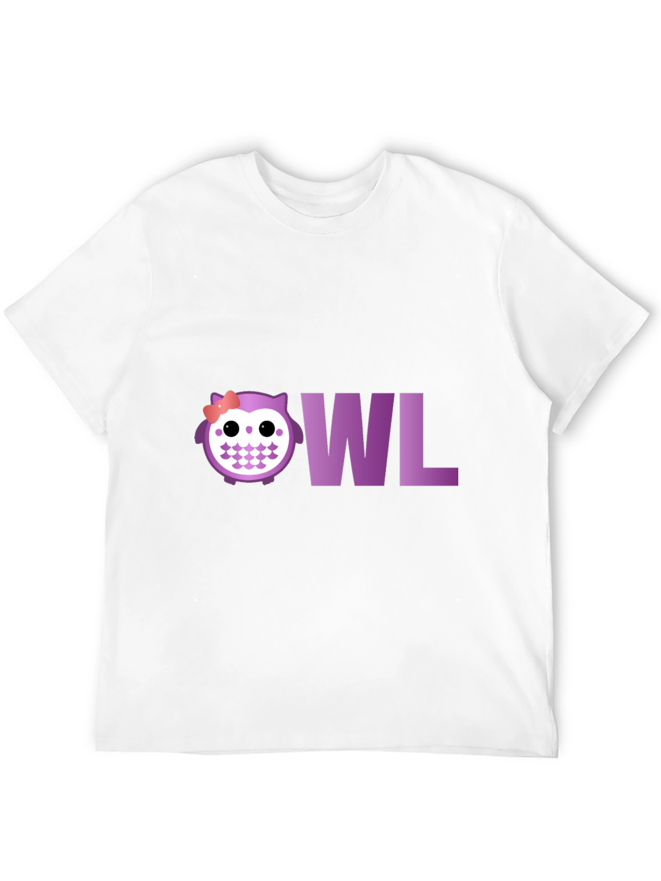 Black Cute Owl T-Shirt - Purple Graphic Tee view 12