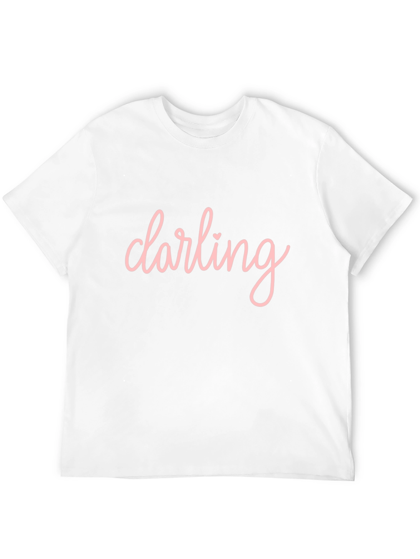 Black Darling Graphic Tee - Soft Pink Print, Black Cotton Shirt view 12