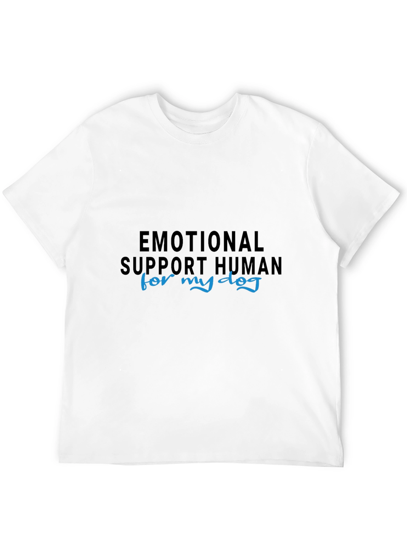 Black Emotional Support Human Dog Lover T-Shirt view 12