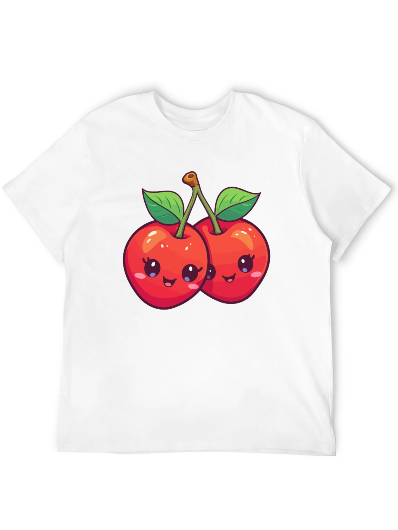 Black Kawaii Cherry Graphic Tee - Cute Fruit Shirt view 12