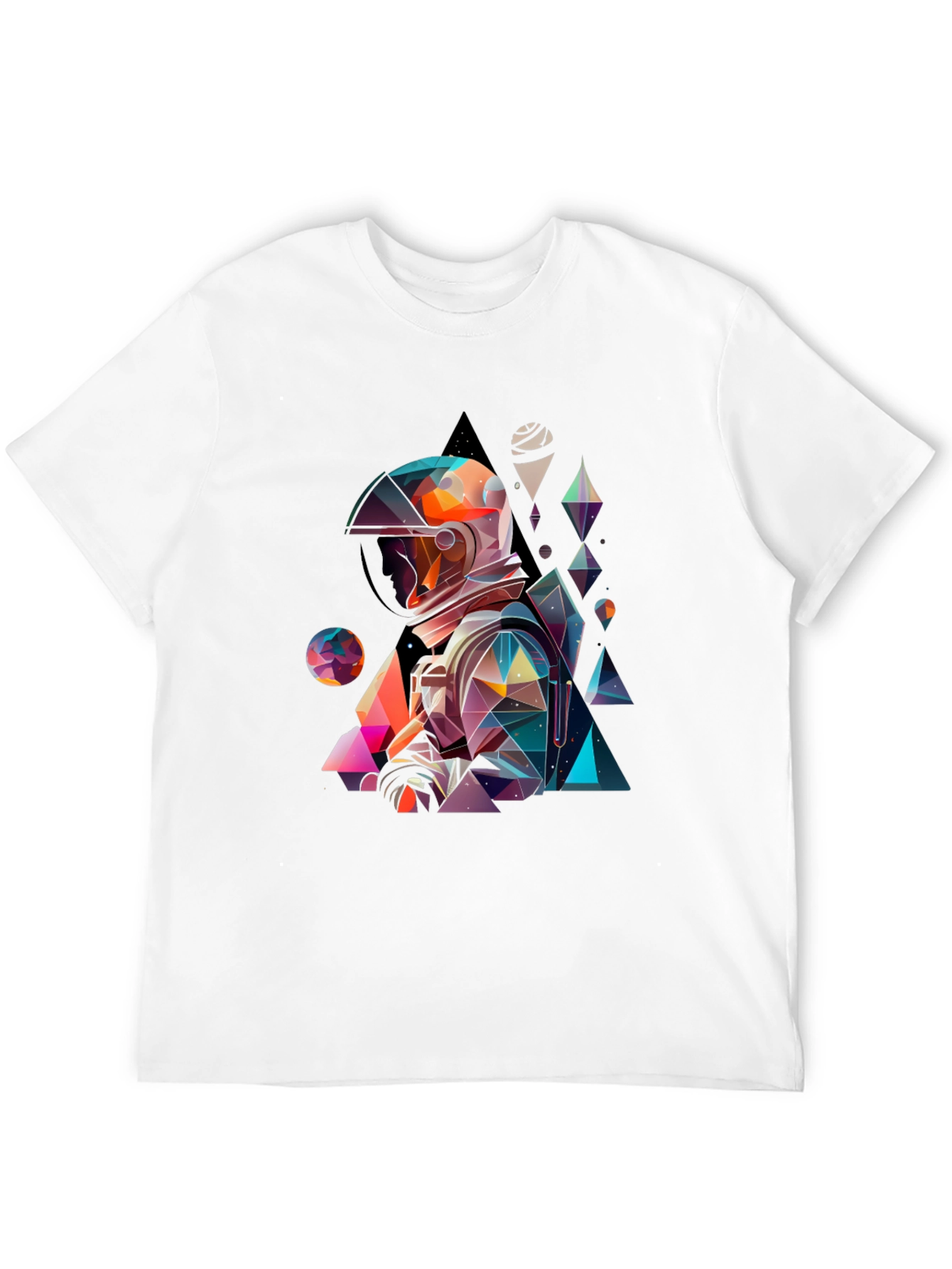 Black Abstract Astronaut Graphic Tee view 12
