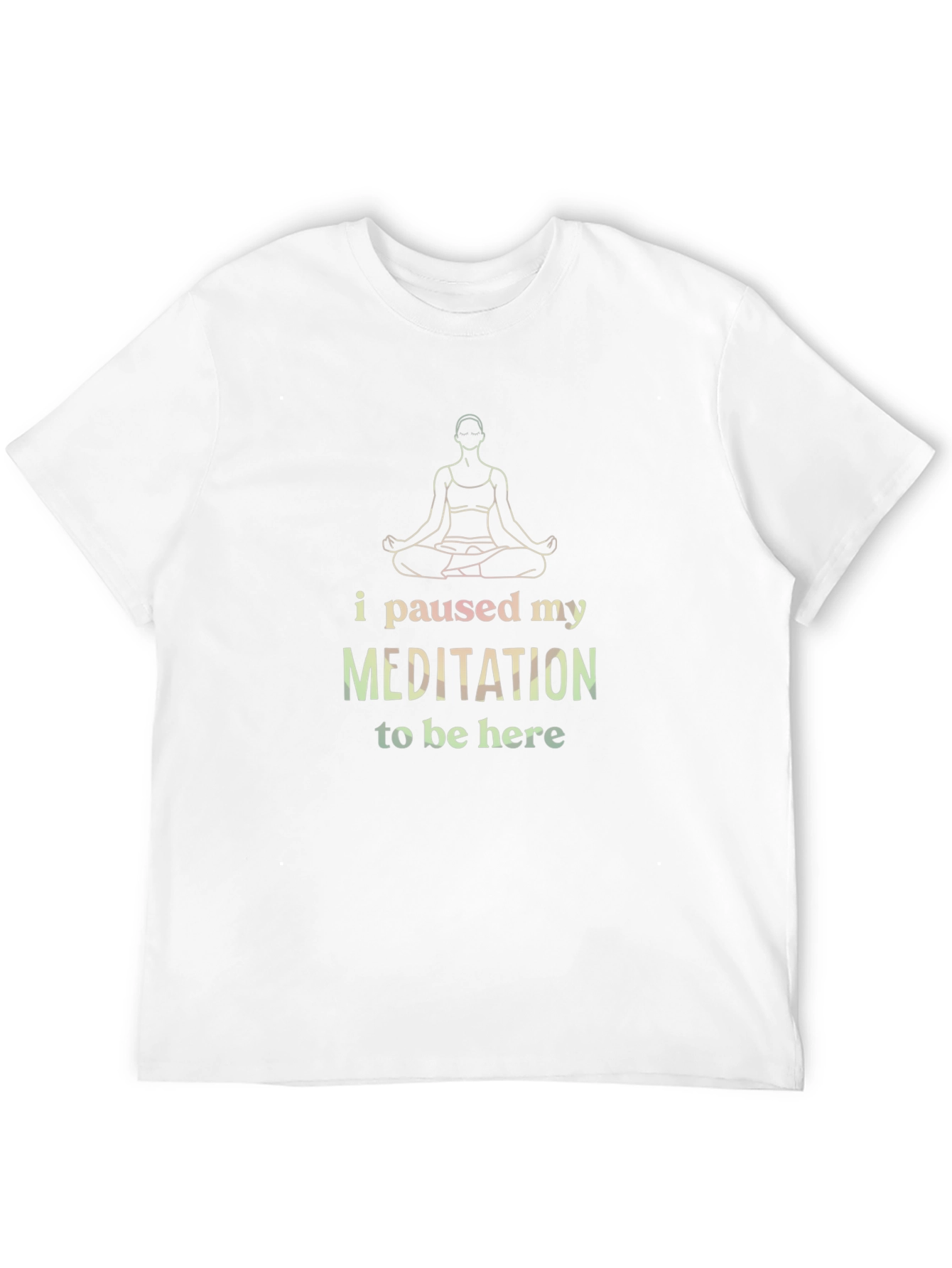 Black Meditation Pause T-Shirt -  Relaxed Fit Tee view 12