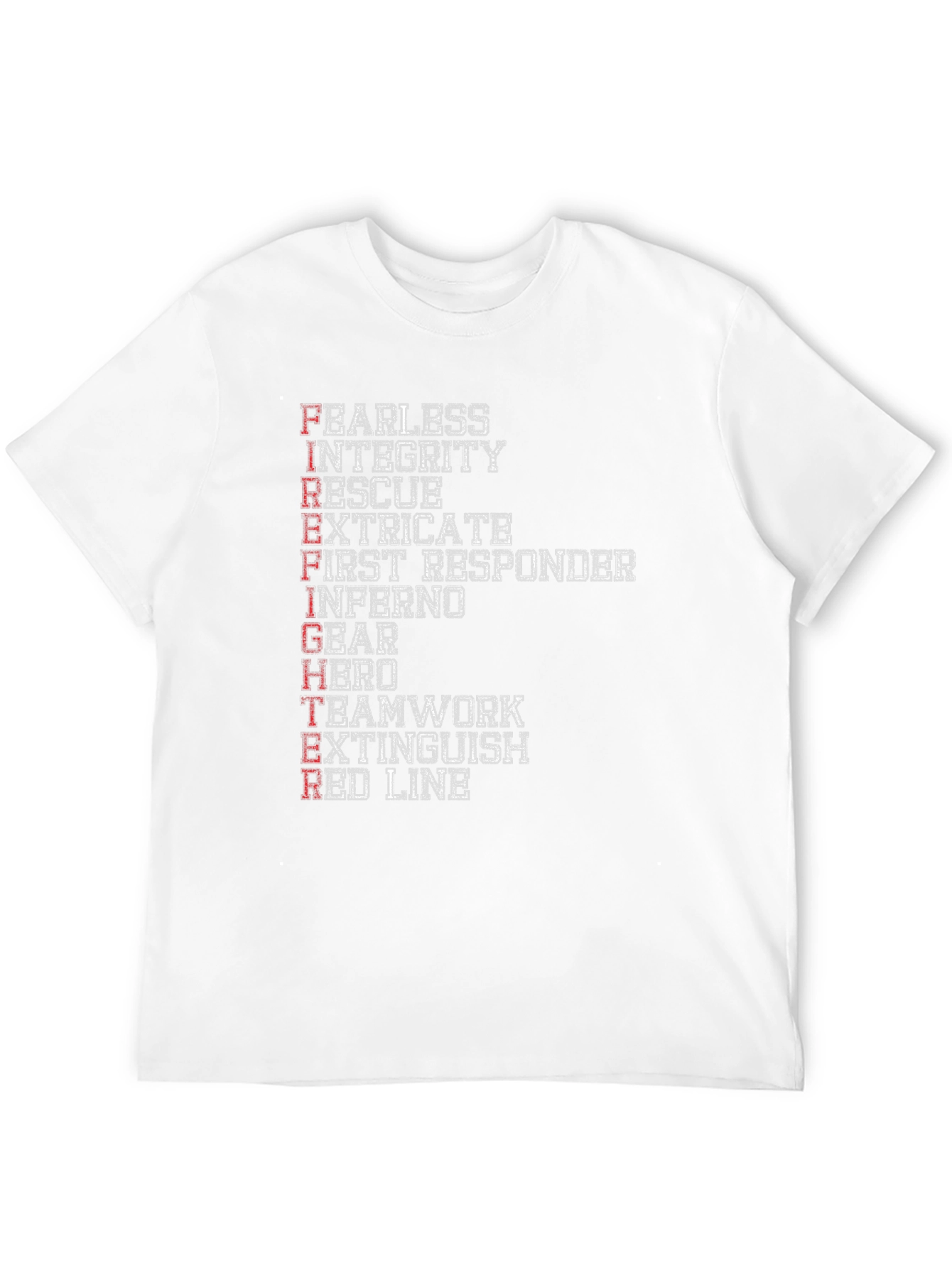 Black Firefighter Acronym Graphic Tee view 12