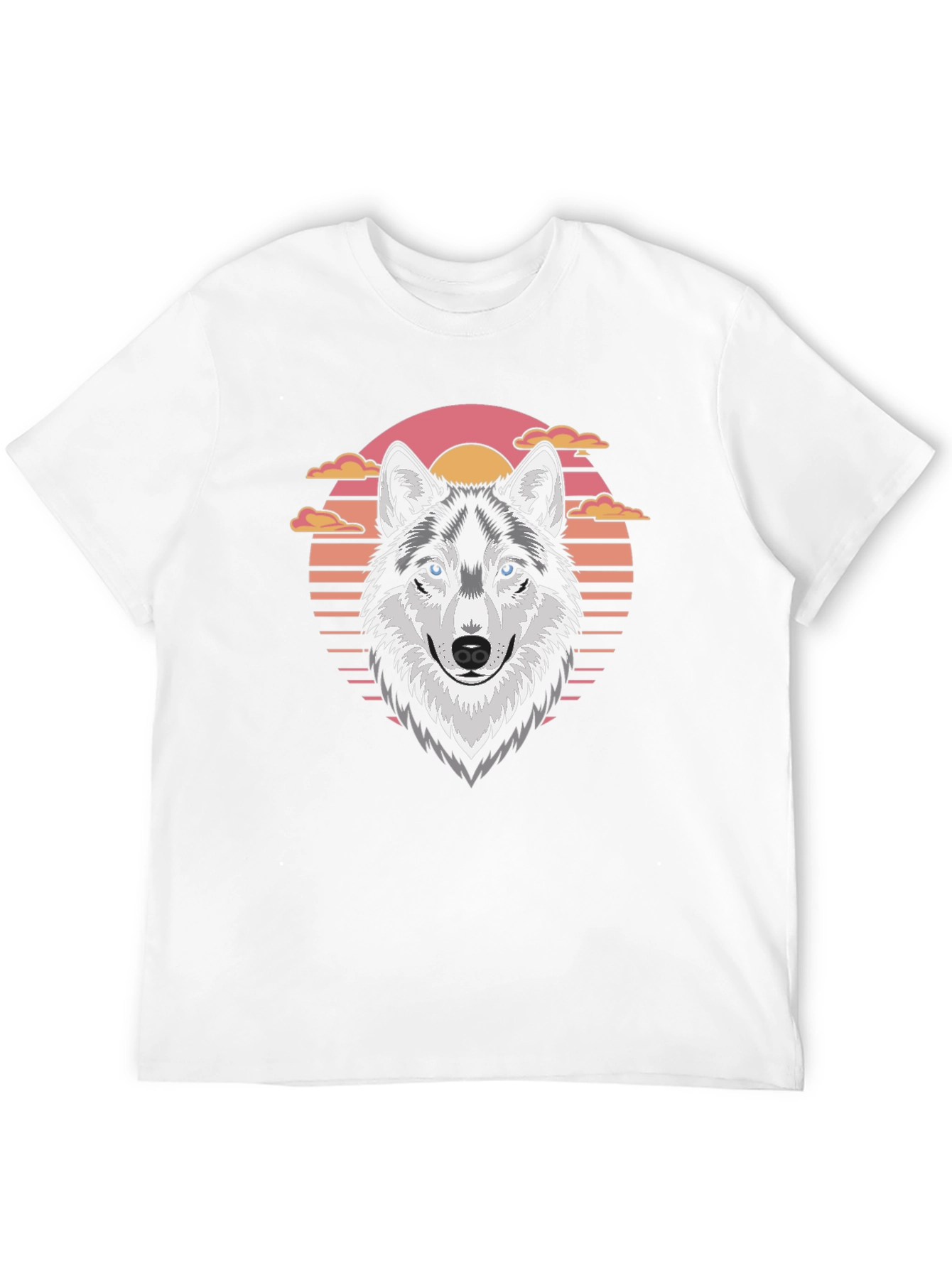 Black Wolf Sunset Graphic T-Shirt view 12