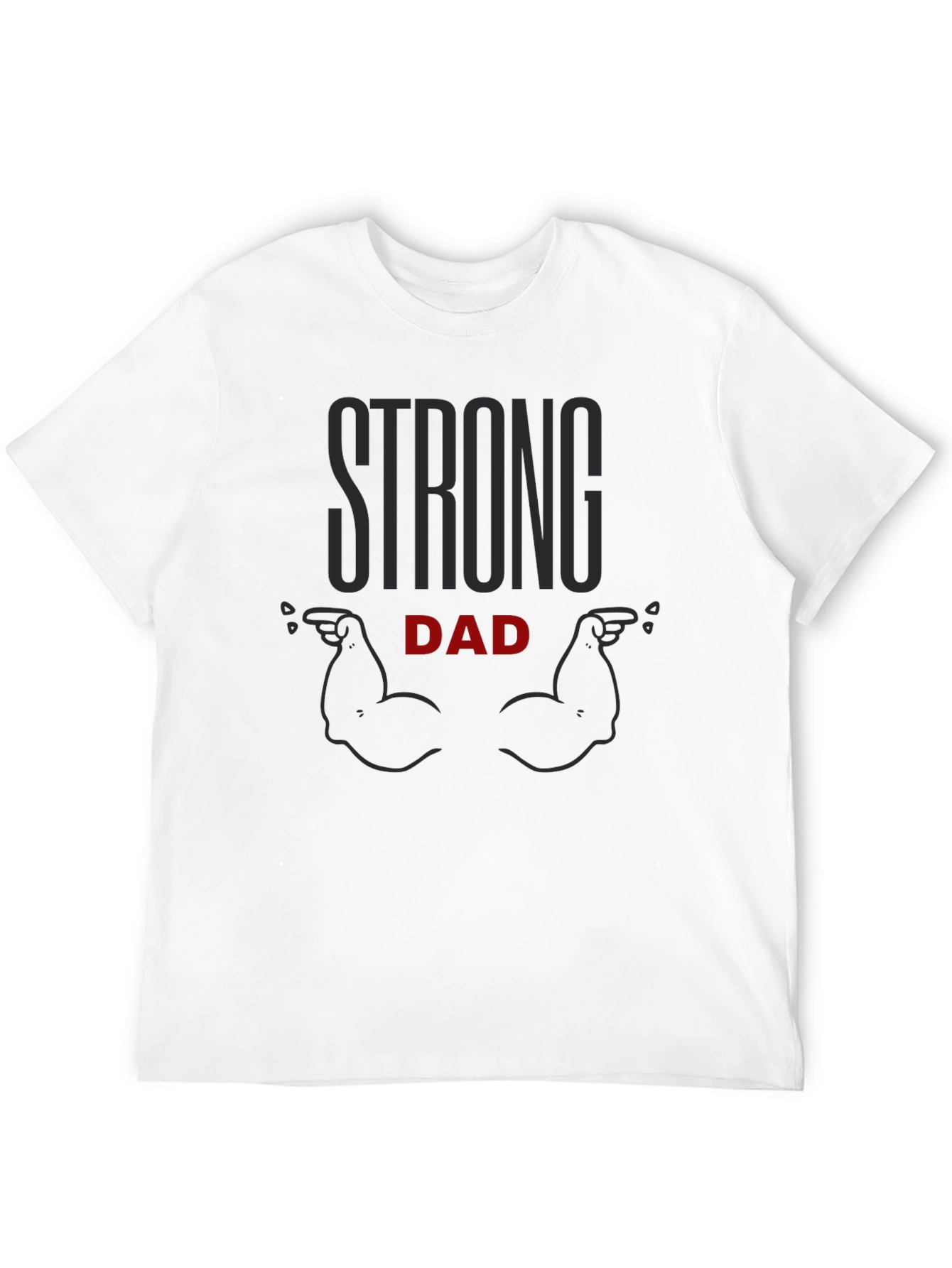 Black Strong Dad Black Graphic Tee view 12