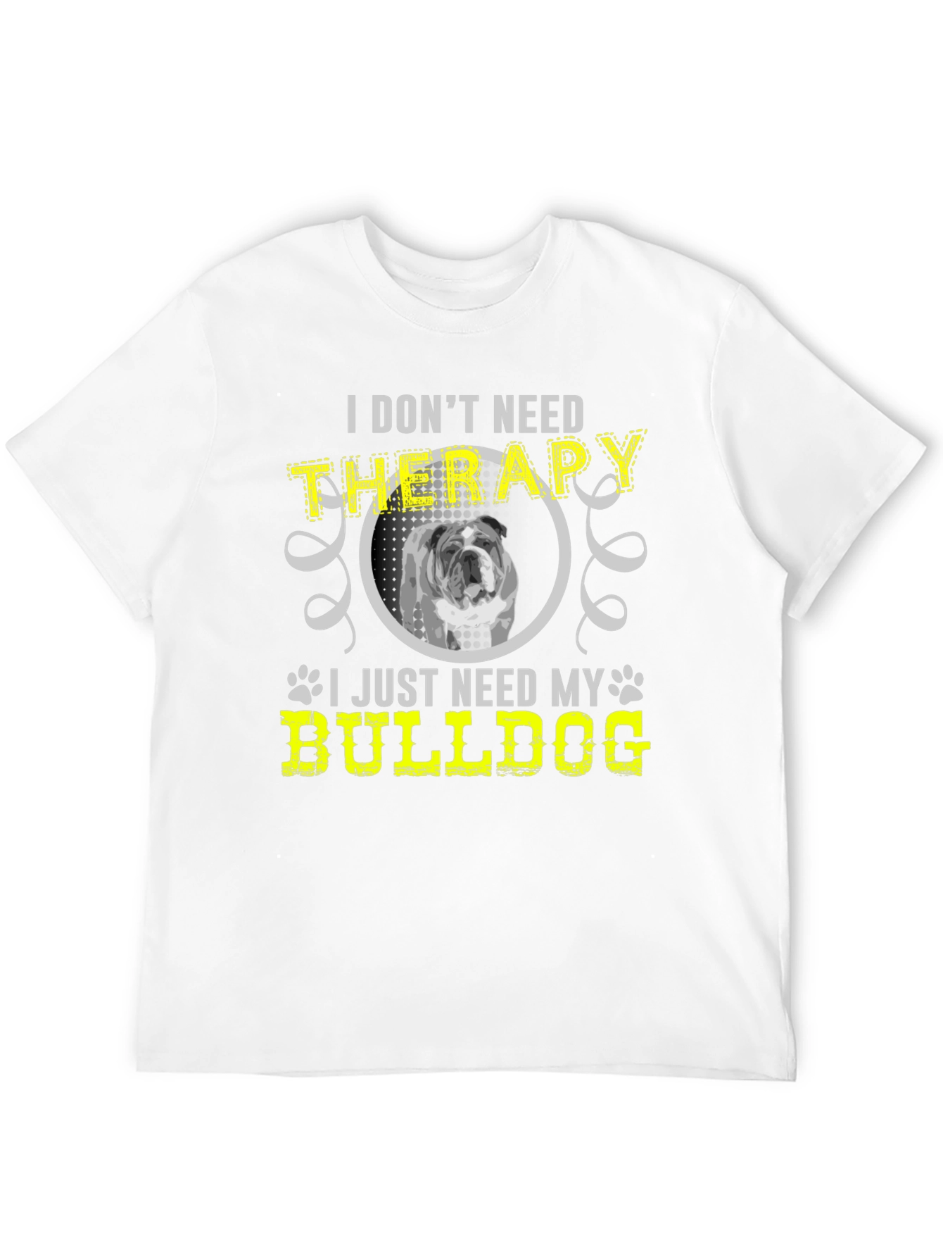 Black Bulldog Therapy T-Shirt: Dog Lover Tee view 12