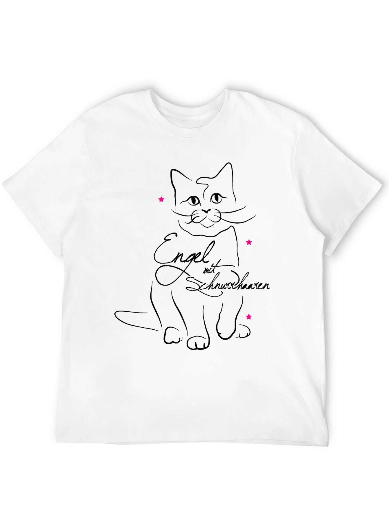 Black Cat Angel Black T-Shirt view 12