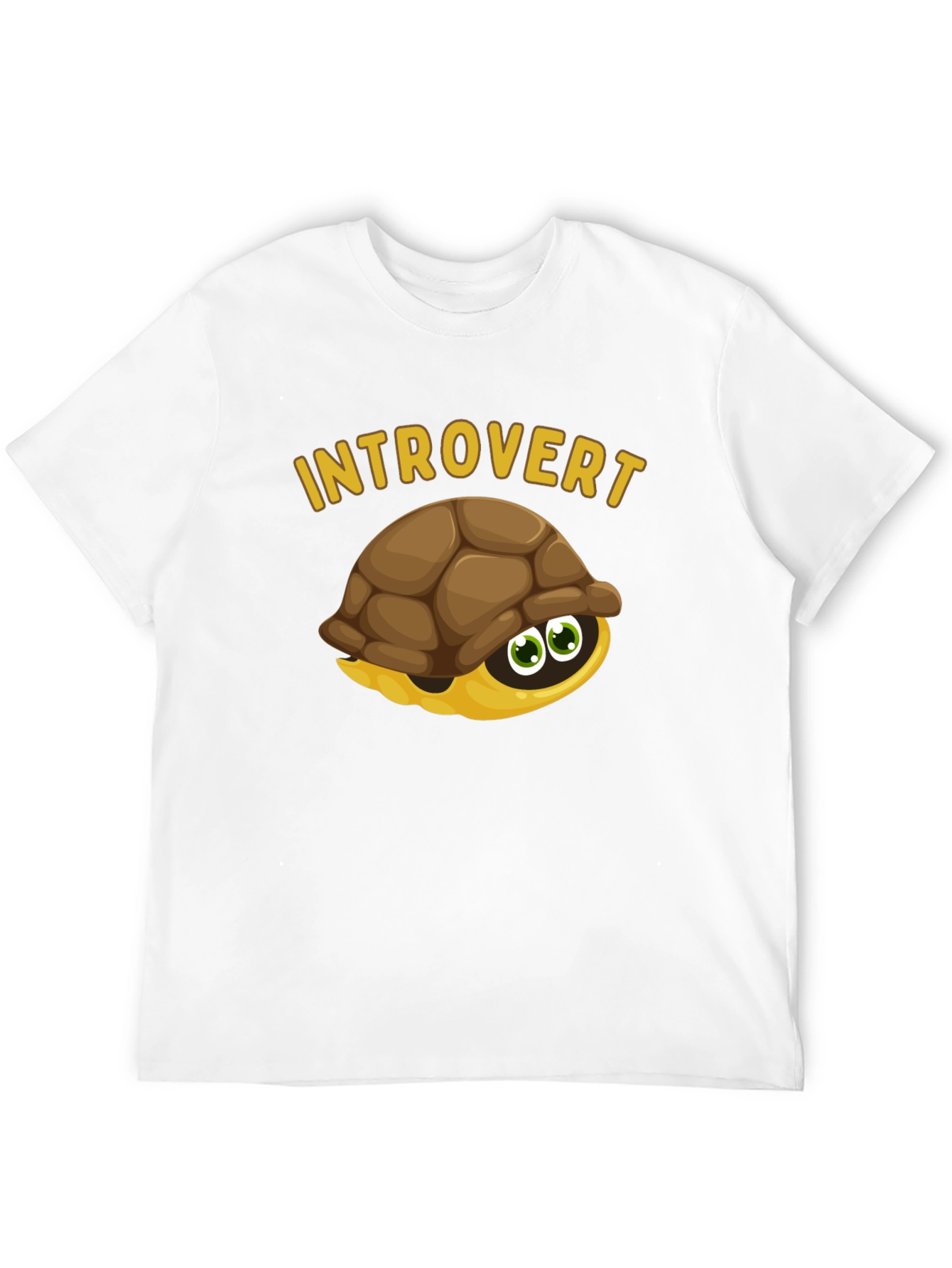 Black Introvert Turtle Graphic Tee - Funny Animal Humor T-Shirt view 12
