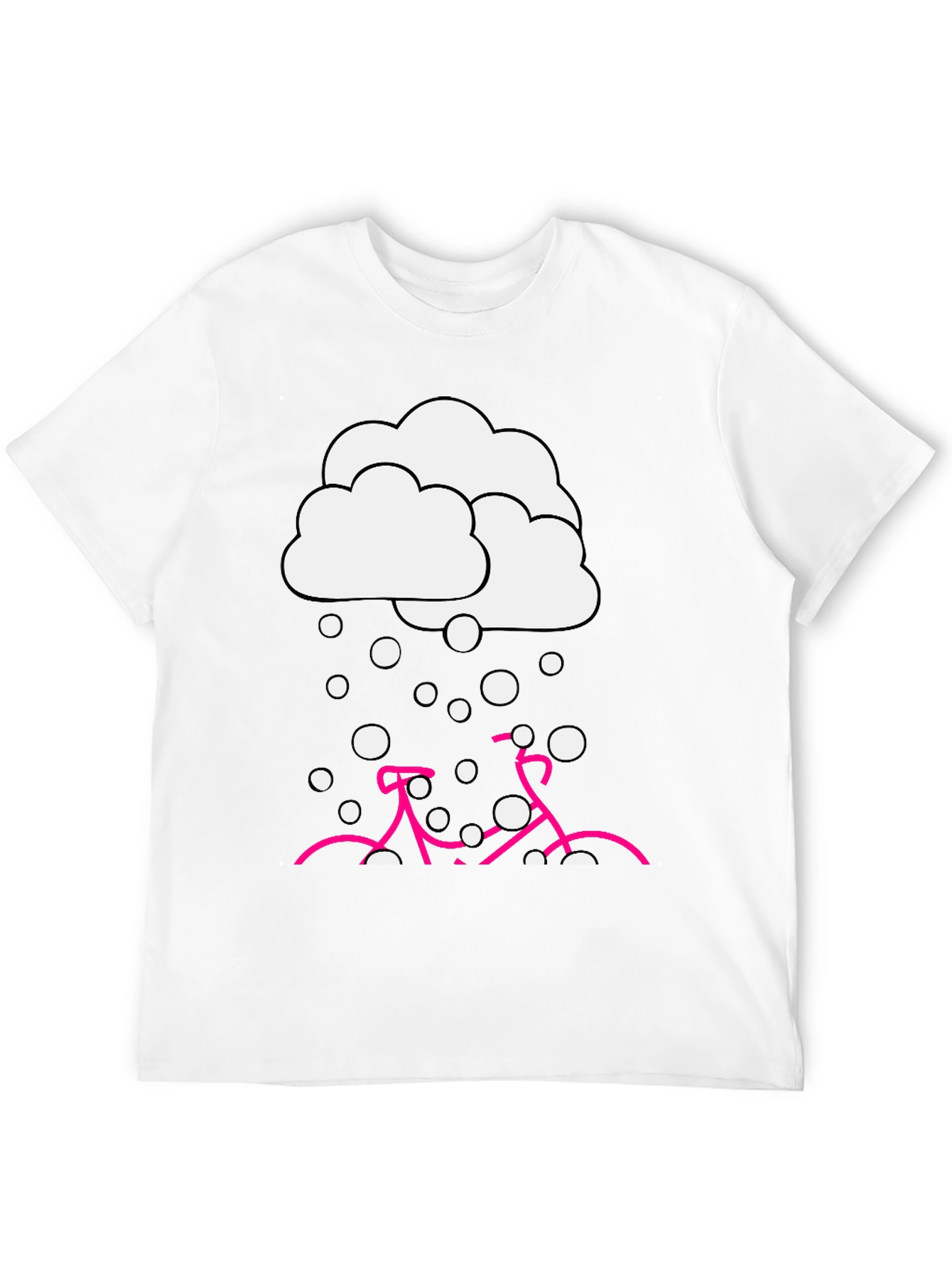 Snowy Bike Graphic Tee - Black Cotton Blend - 12