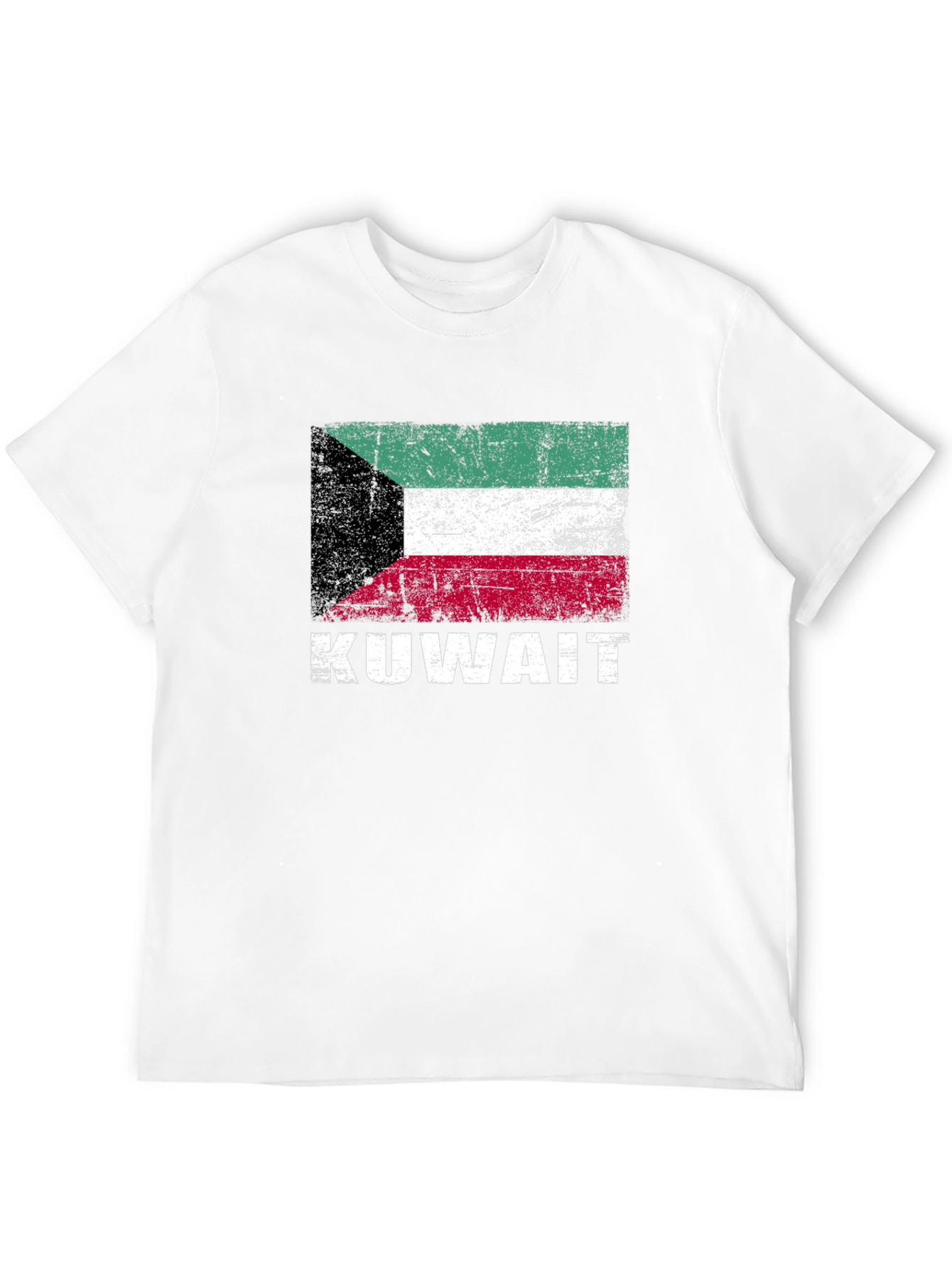 Black Kuwait Flag T-Shirt - Distressed Look view 12