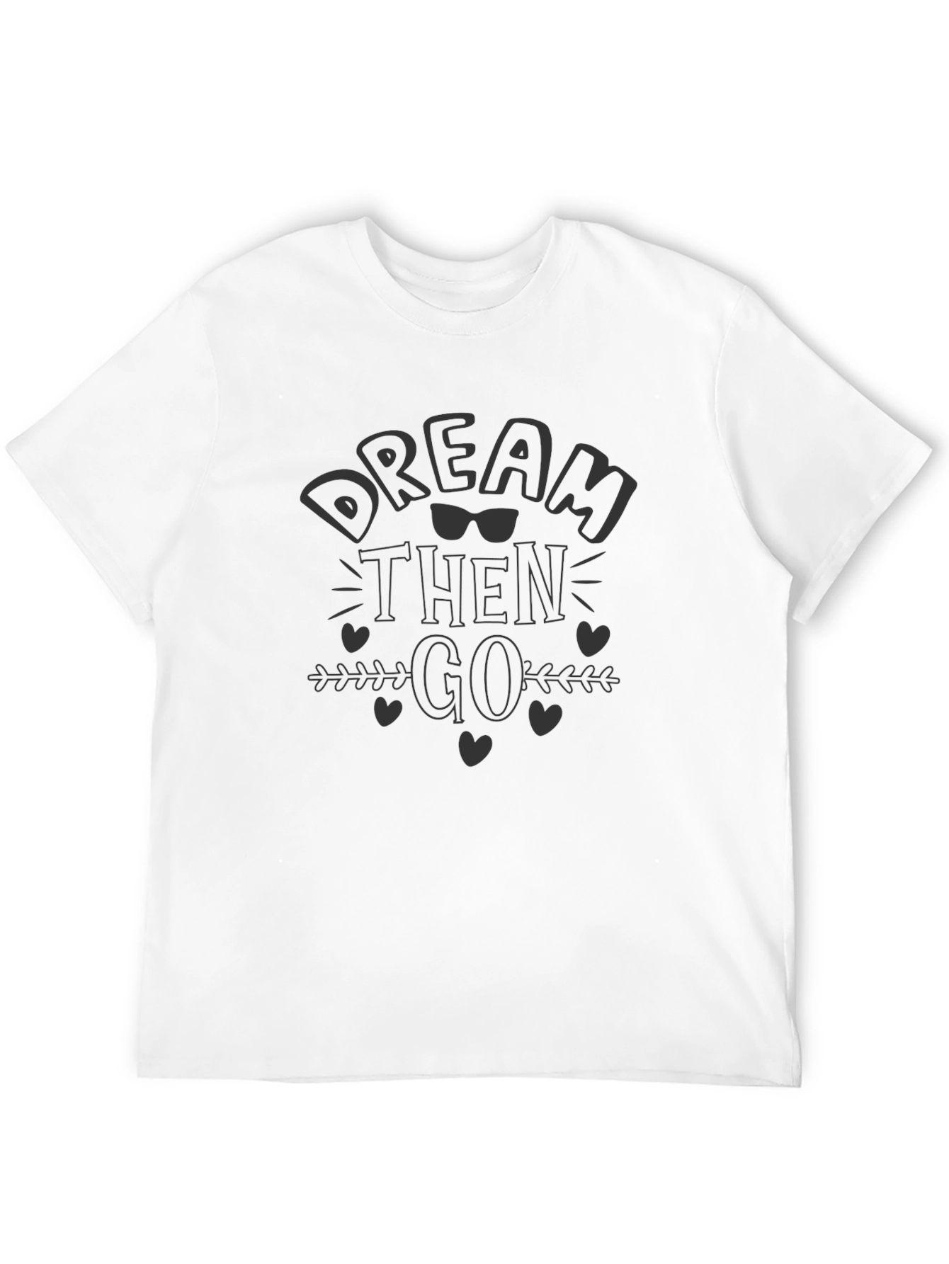 Black Dream Then Go Black Graphic Tee view 12