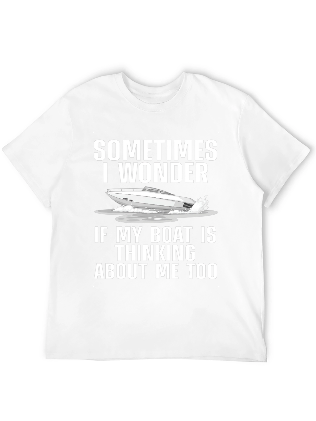 Black Funny Boat Lover T-Shirt - Sometimes I Wonder view 12