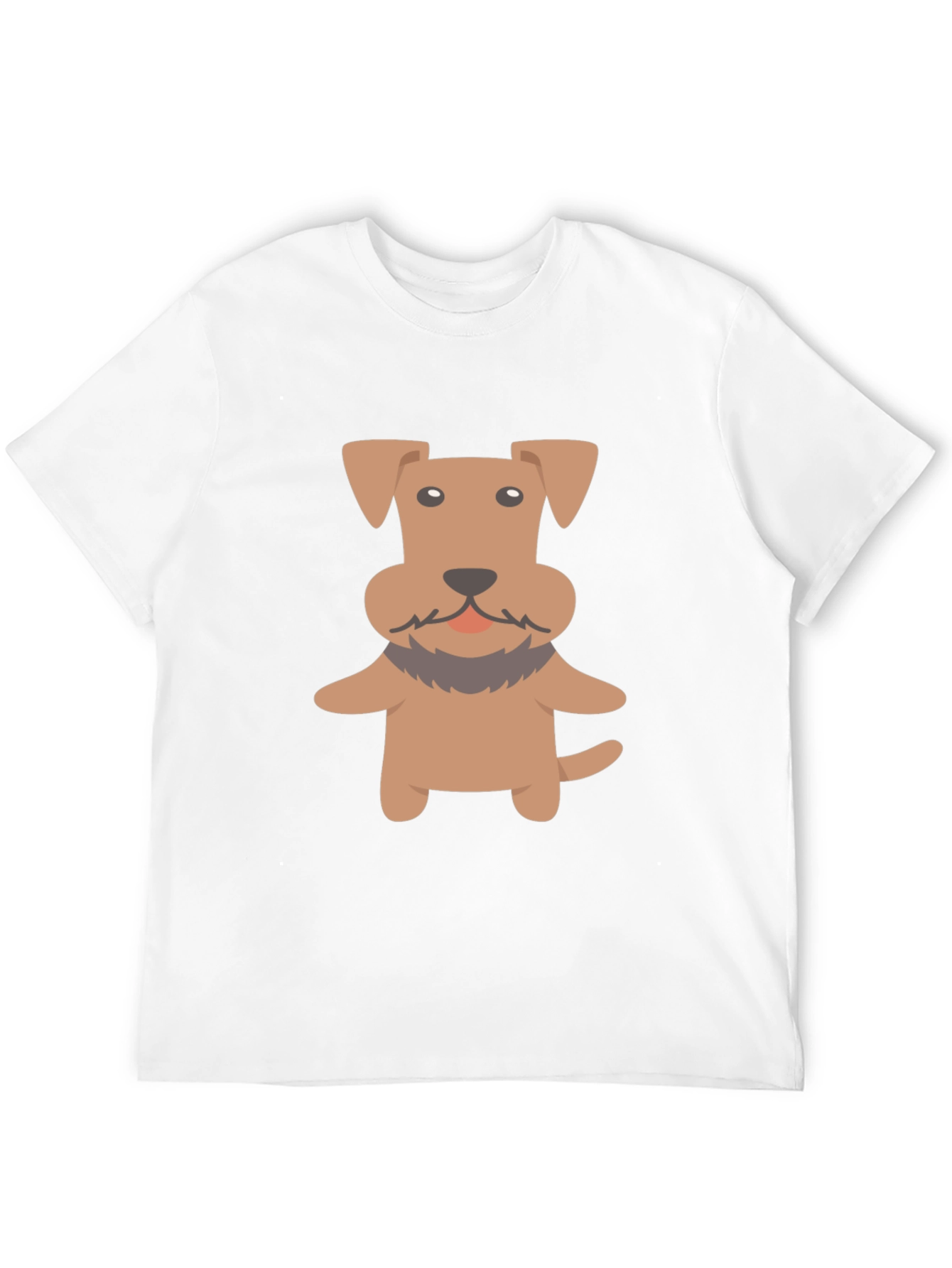 Black Cartoon Dog Graphic T-Shirt - Black Cotton Tee view 12