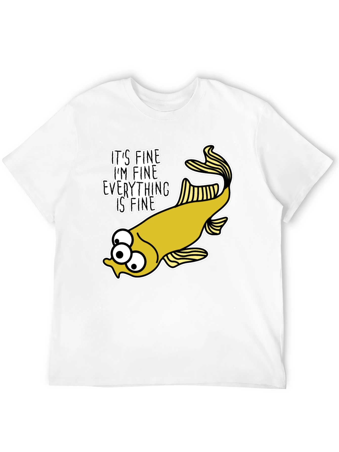 Black It's Fine Fish Graphic Tee view 12