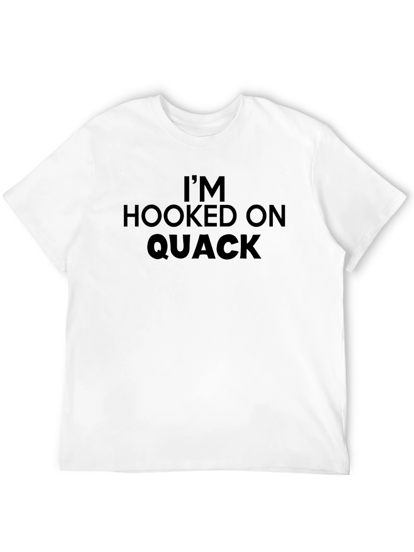 Black I'm Hooked on Quack T-Shirt - Funny Duck Lover Tee view 12
