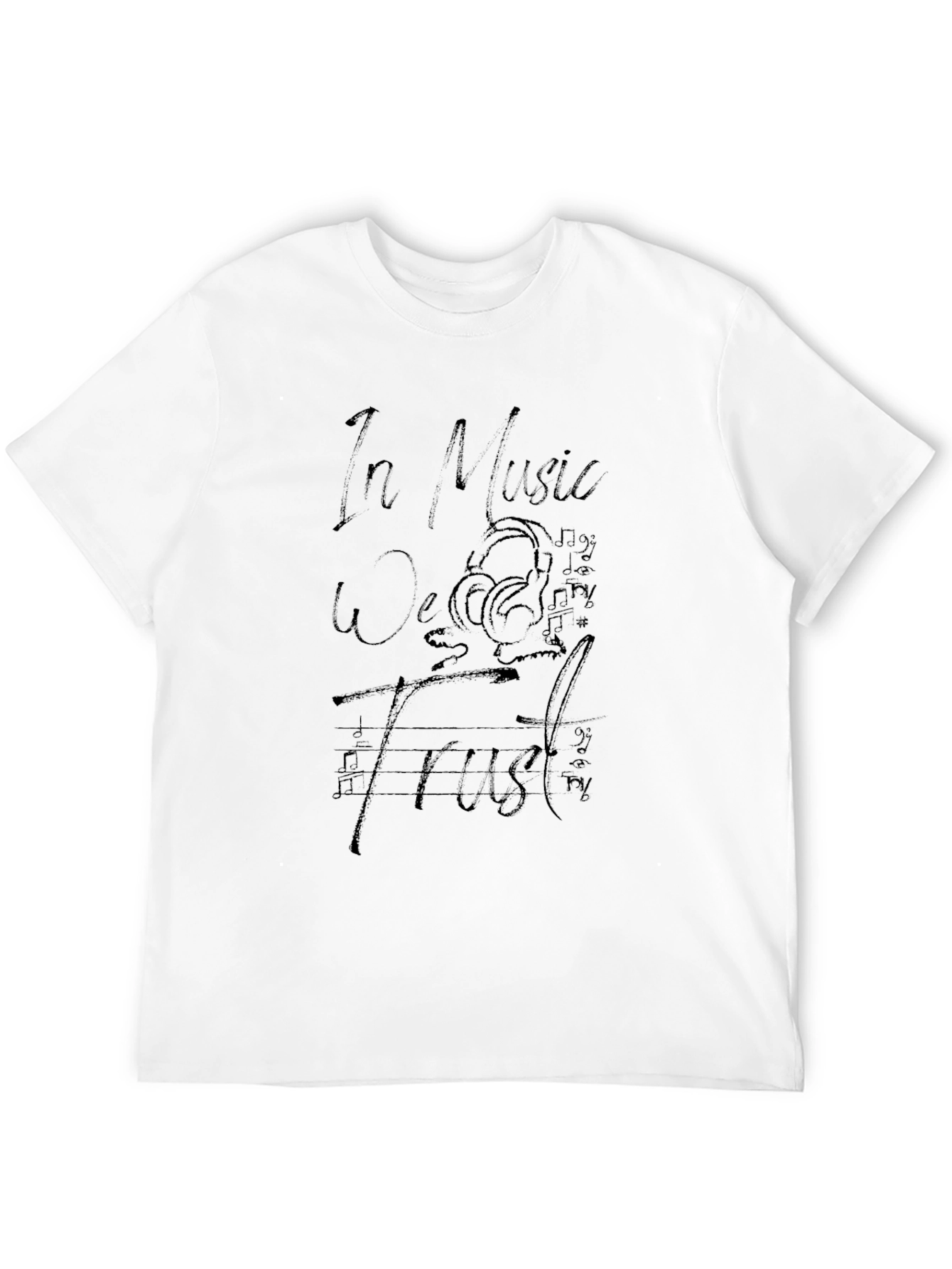 Black In Music We Trust Black Graphic Tee view 12